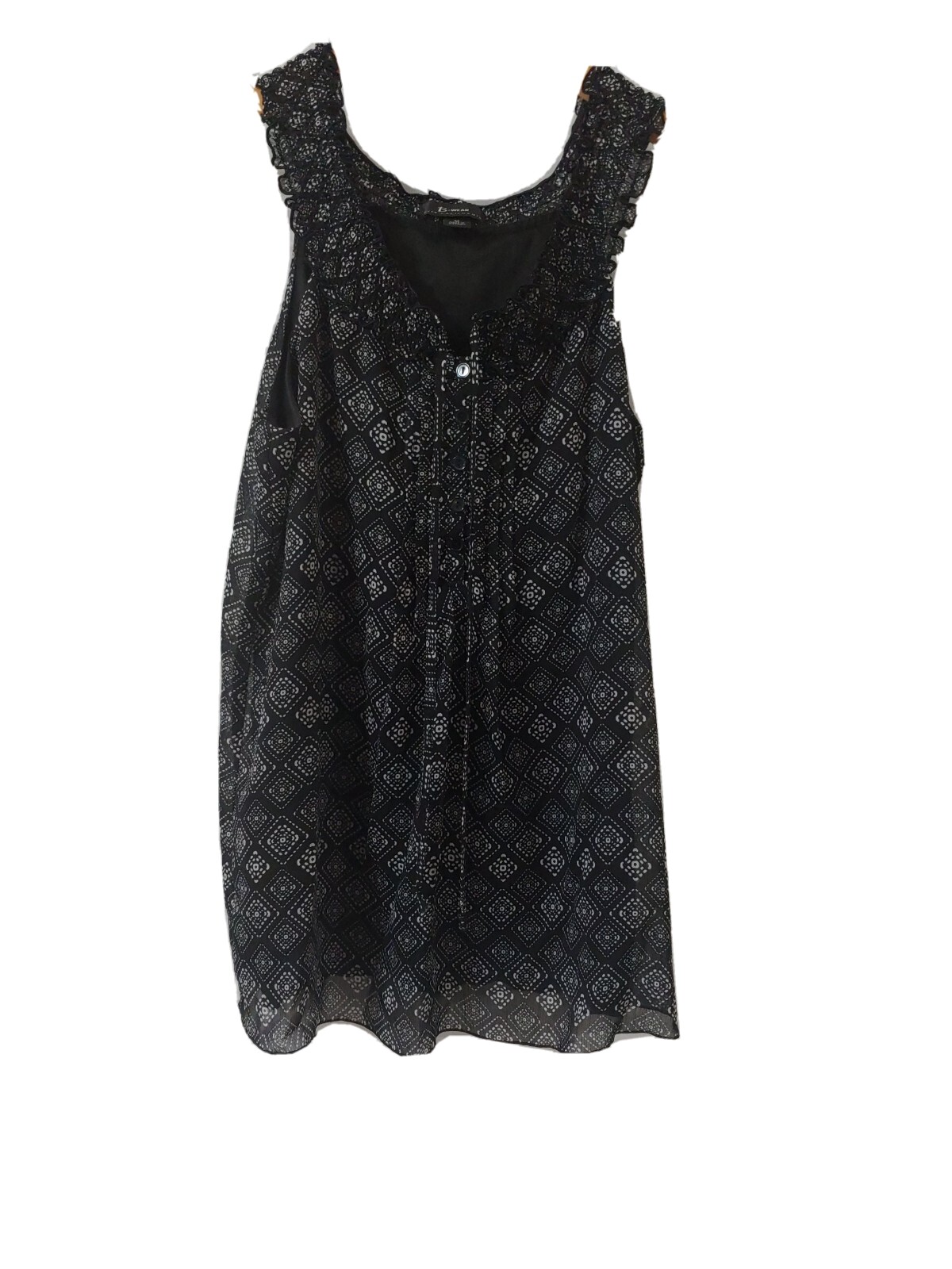 B-Wear Top Womens M Multicolor Sleeveless Pullover Tunic Geometric Pattern