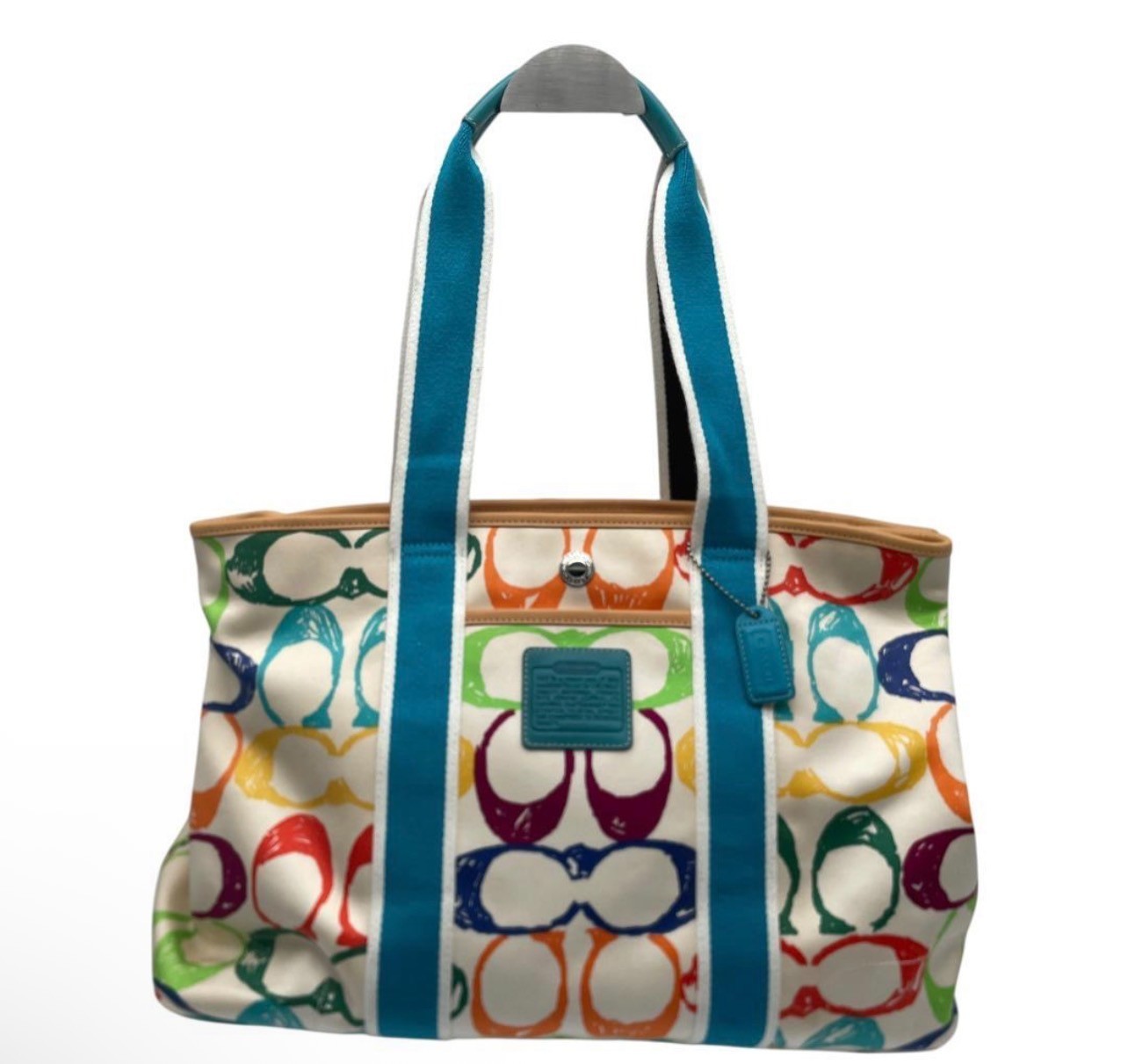 COACH Poppy Signature Tote Bag Multi