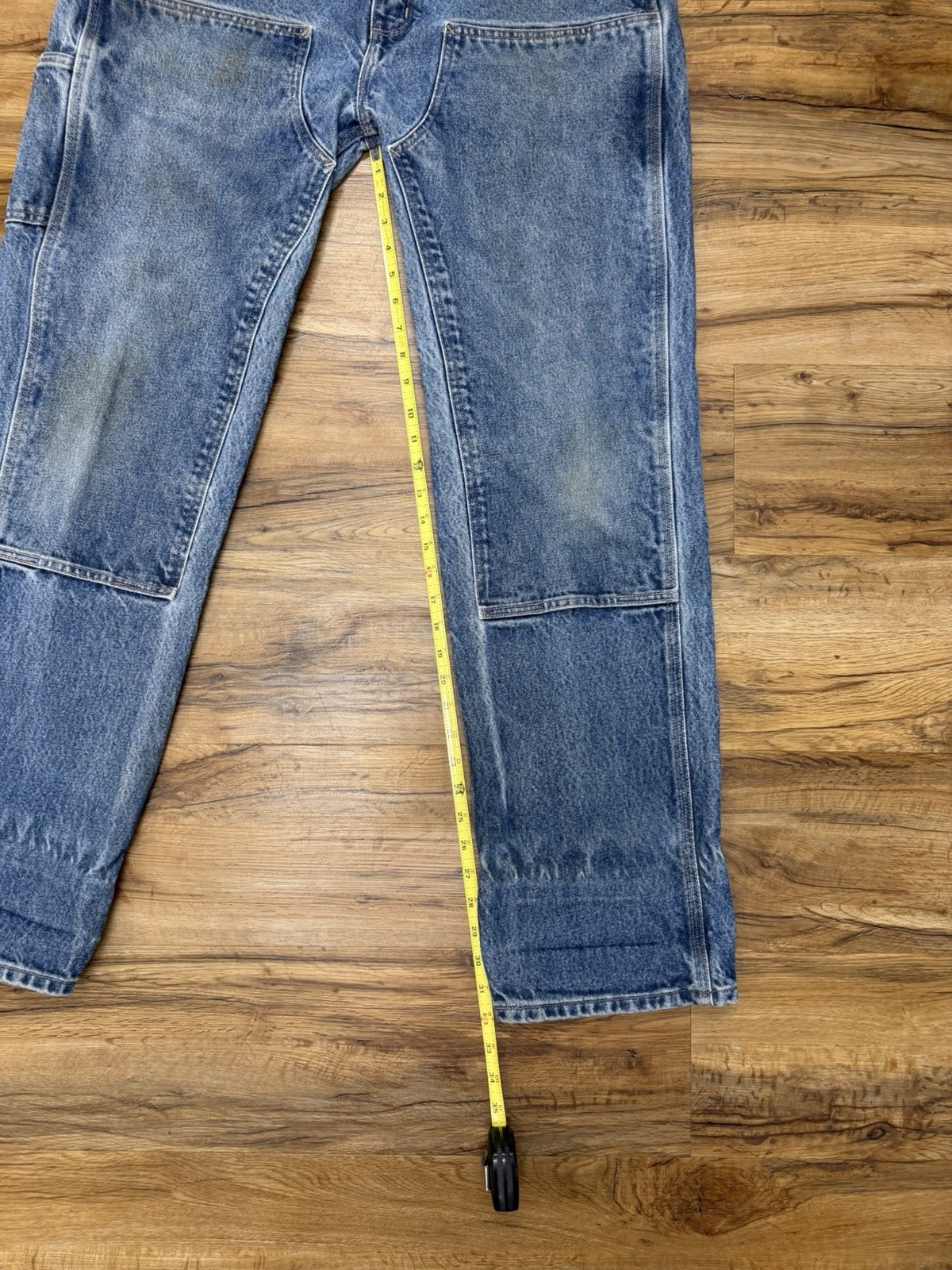 Carhartt B01 Double Front Work Dungaree Jeans 38×34 Denim Carpenter Pants USA Fi
