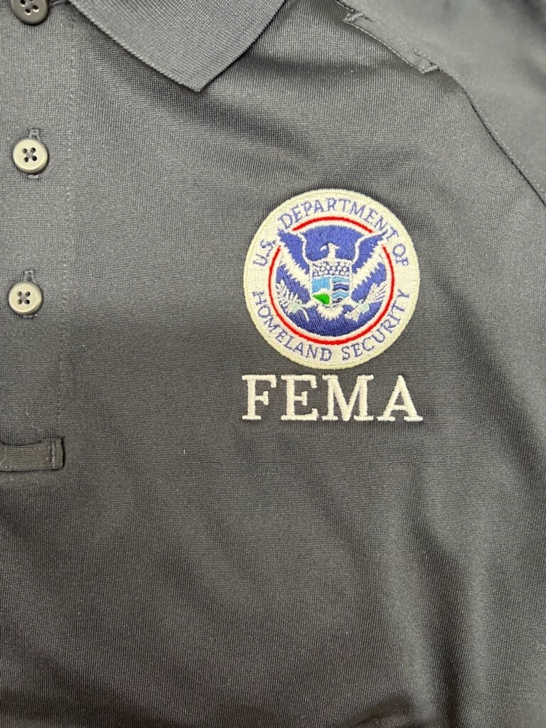 Emergency Management FEMA Polo Embroidered Full Color Logo Size XXL