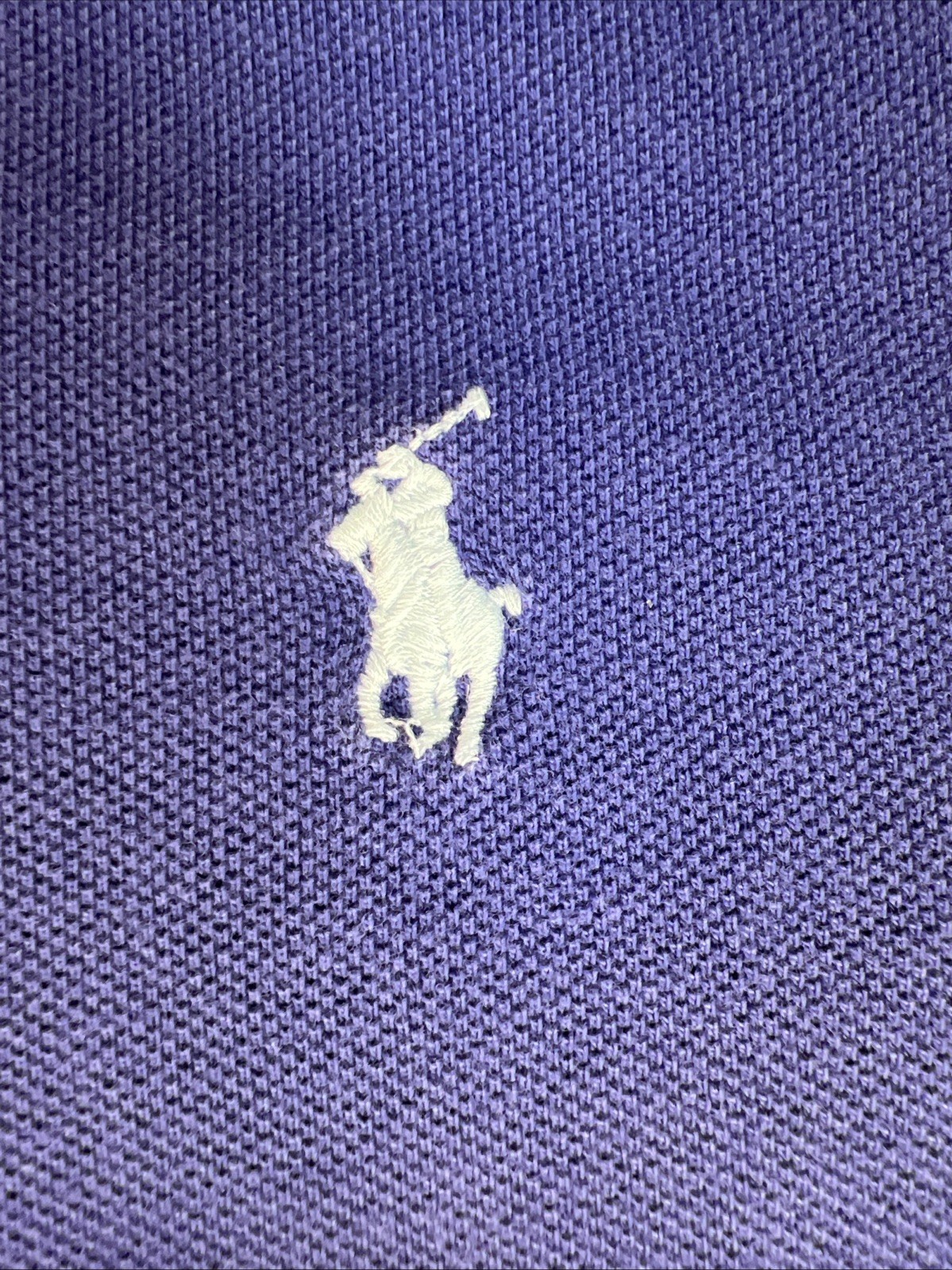 Polo Ralph Lauren Open Placket Polo XL Royal Blue Classic Fit Cotton White Pony