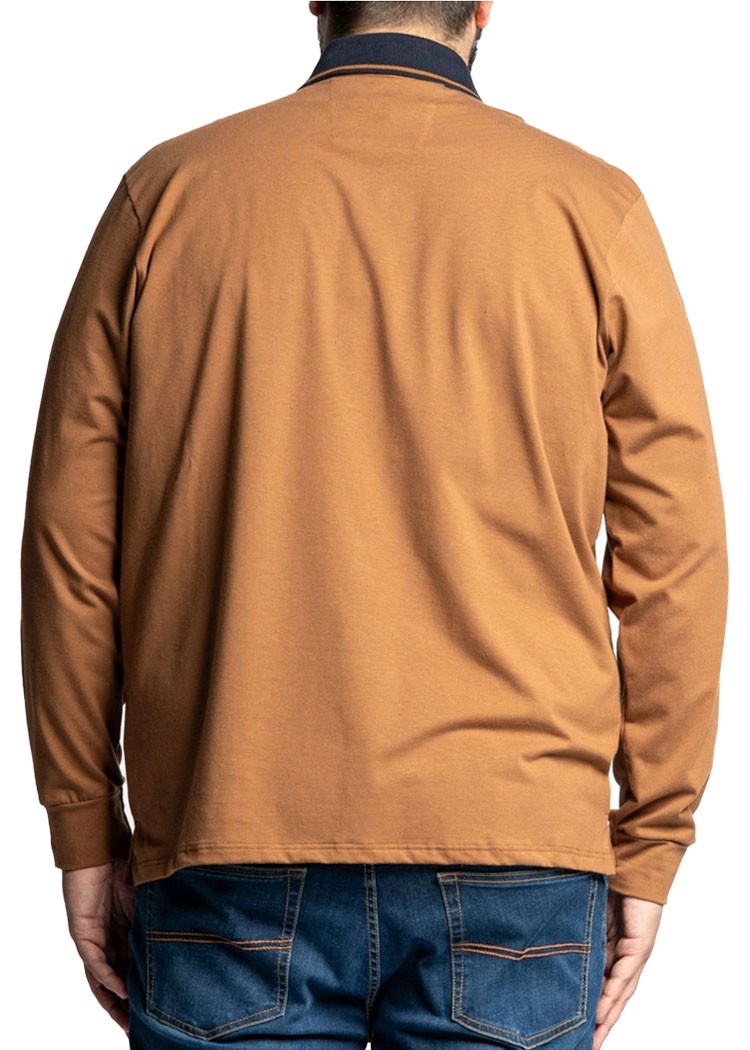 men’s polo shirt PLUS SIZES blue cotton sweater long sleeves from 3xl to 10xl