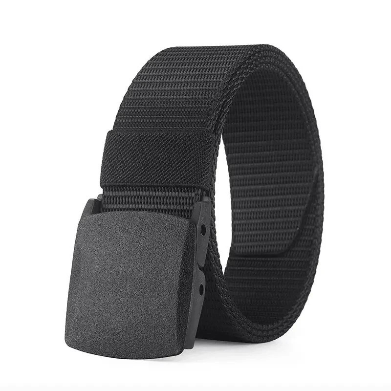 Men’s Adjustable Tactical Belt TSA Approved Metal-Free Nylon Canvas