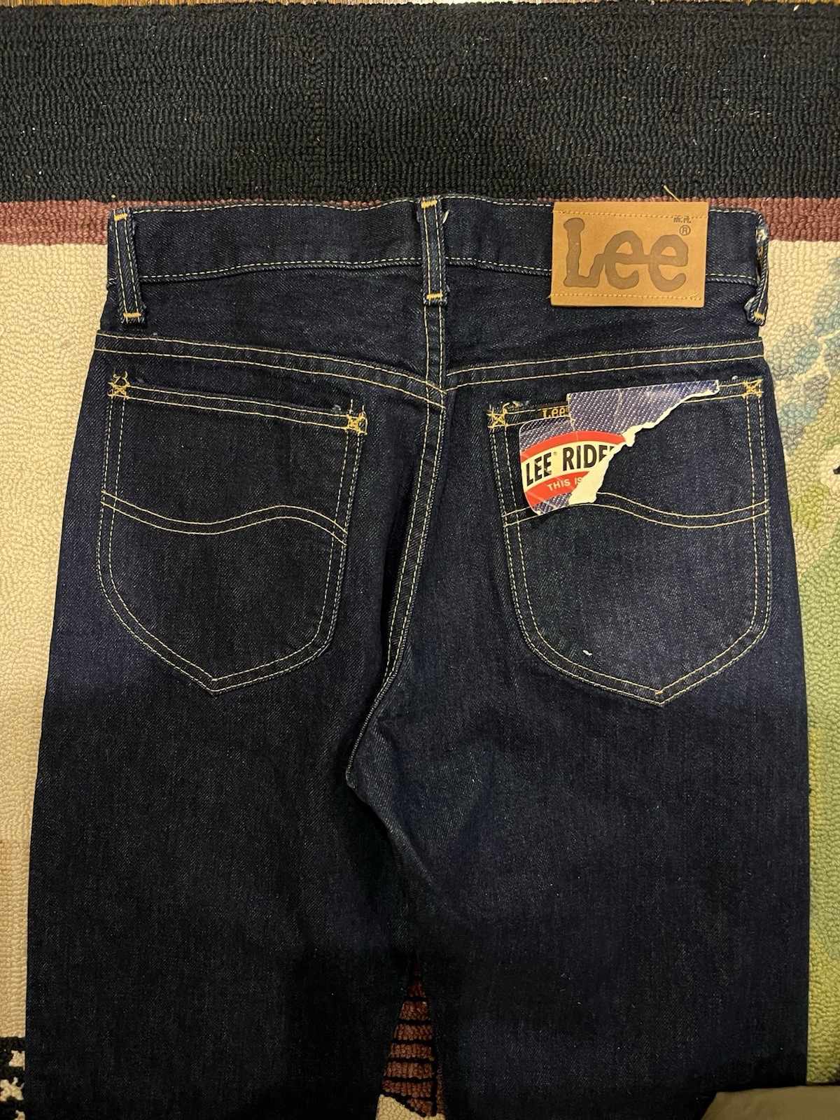 VTG Deadstock 1970s Lee Rider Straight Leg Jeans 28×30 Dark Wash Made In USA