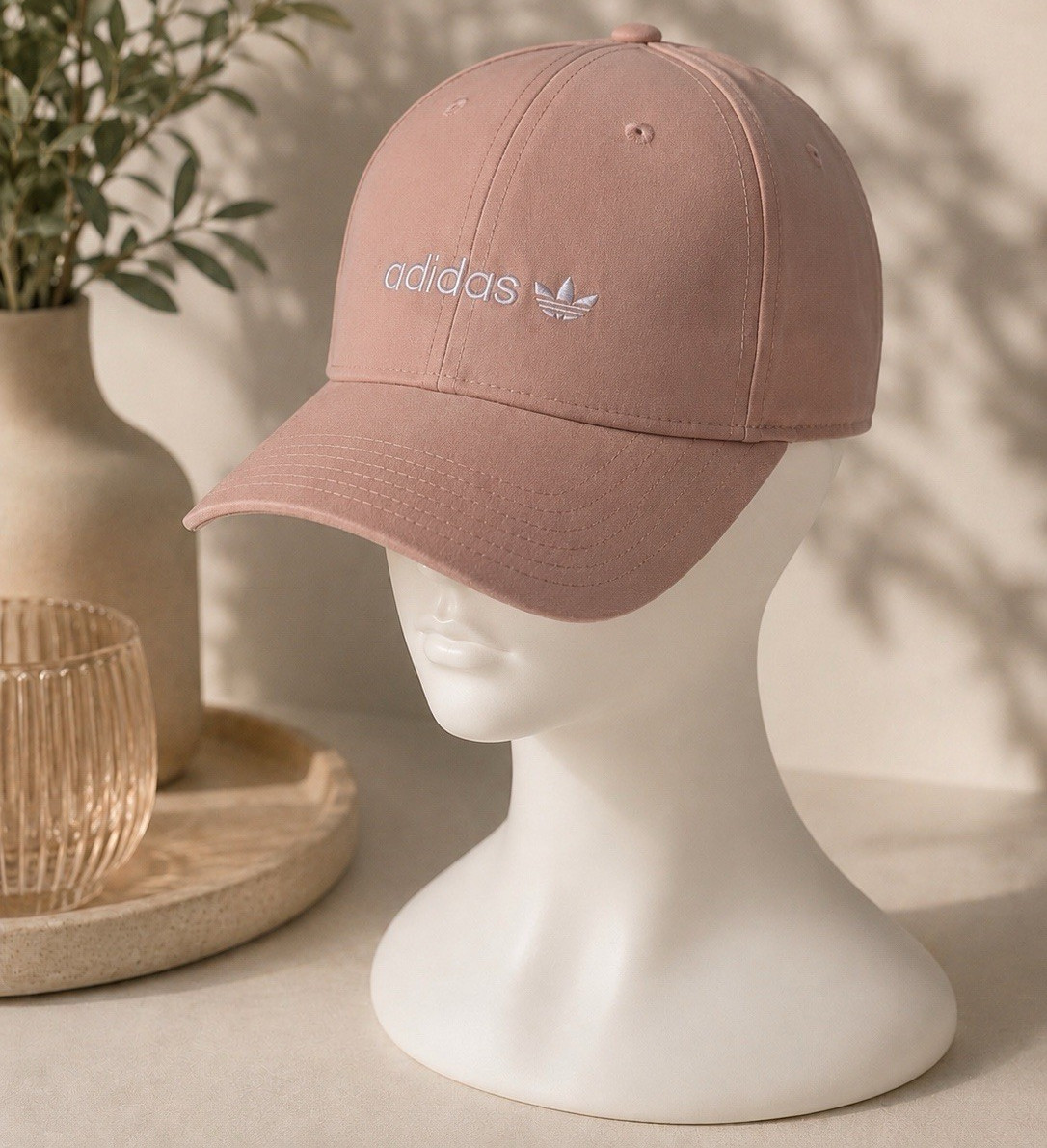 adidas Pink Trefoil Adjustable Strapback Baseball Cap Hat, One Size