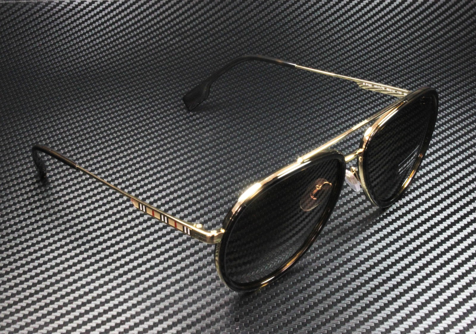 BURBERRY Oliver BE3125 101773 Gold Dark Brown 59 mm Men’s Sunglasses