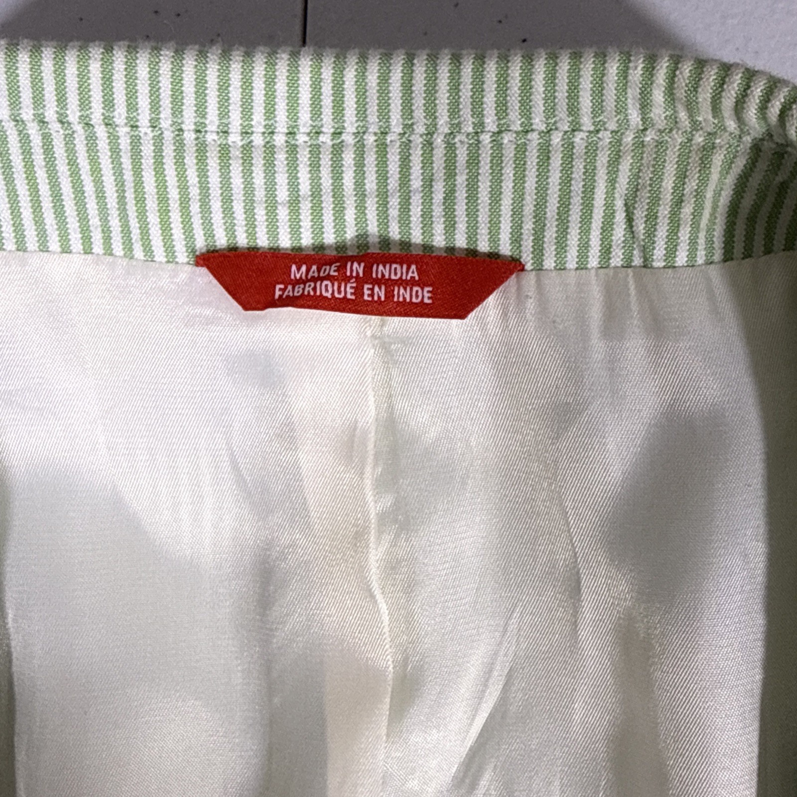 IZOD Blazer Mens Size Large Green Pinstripe Seersucker Preppy Old Money Avant
