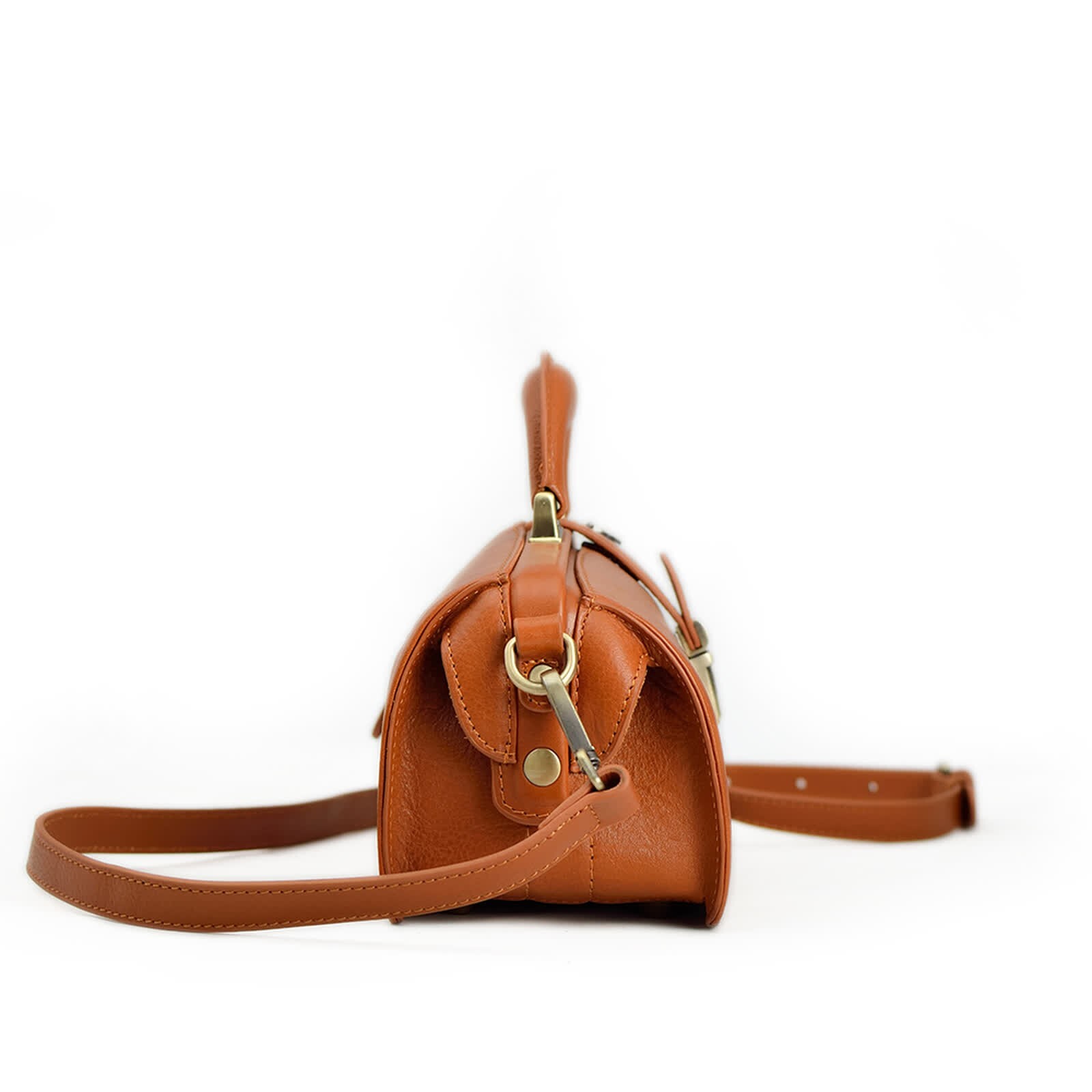 Genuine leather Handbag for women Erivis Coffee Doctor Bag Adjustable Strap