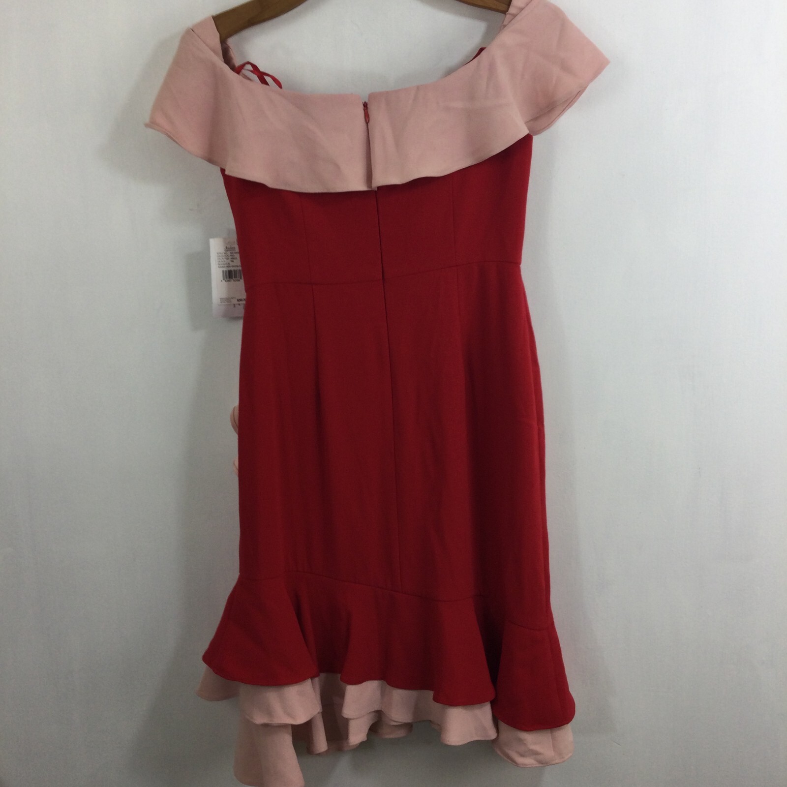 Aidan by Aidan Mattox Women Off-the-Shoulder Flounce-Trim Crepe Cocktail Dress 6
