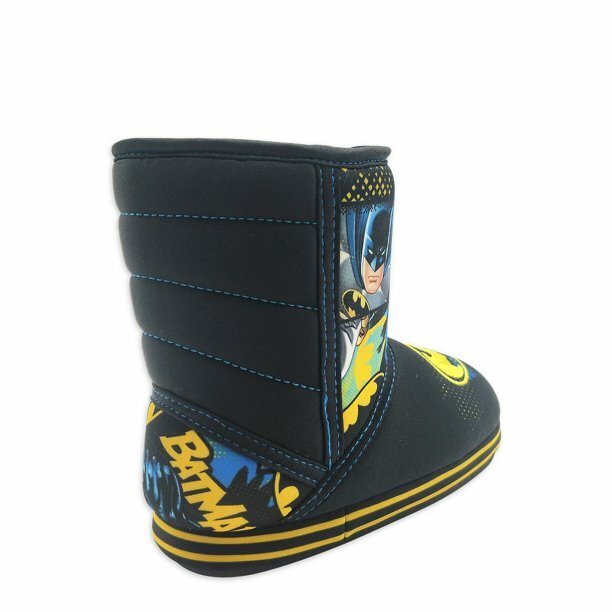 BATMAN Boys Kids Toddler’s Boot Slippers Shoes DC COMICS Size 5-6 7-8 9-10 11-12