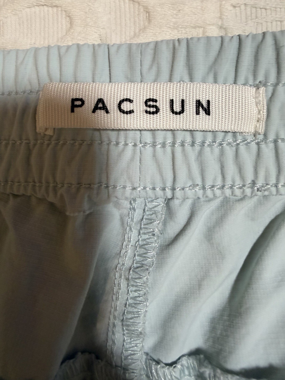 PacSun Drawstring Shorts lightweight performance fabric Mens XL Light Blue