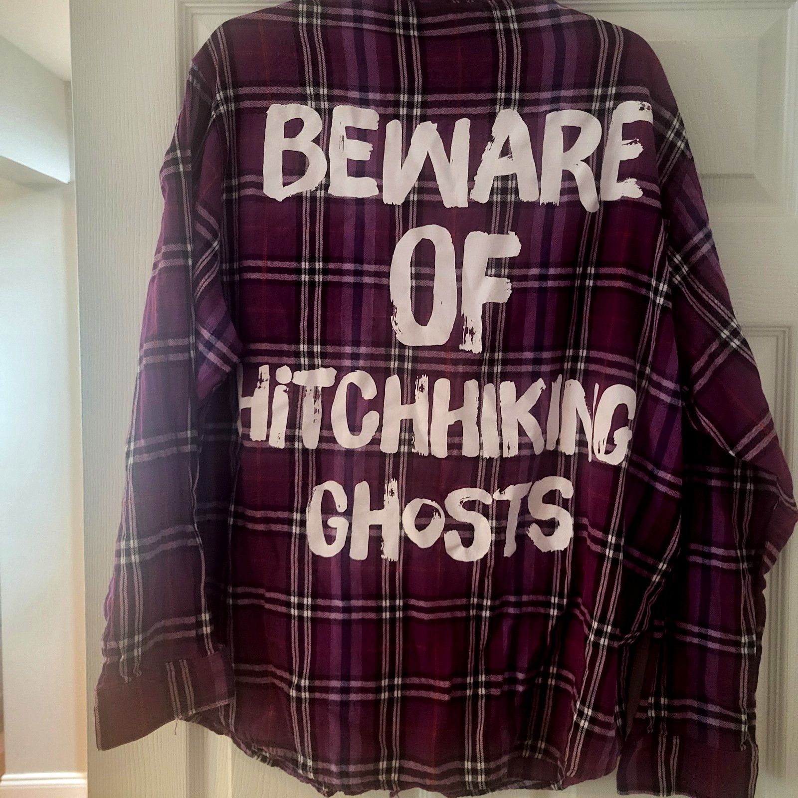 Cakeworthy 3XL Disney Haunted Mansion Hitchhiking Ghosts Plaid Flannel Shirt Top
