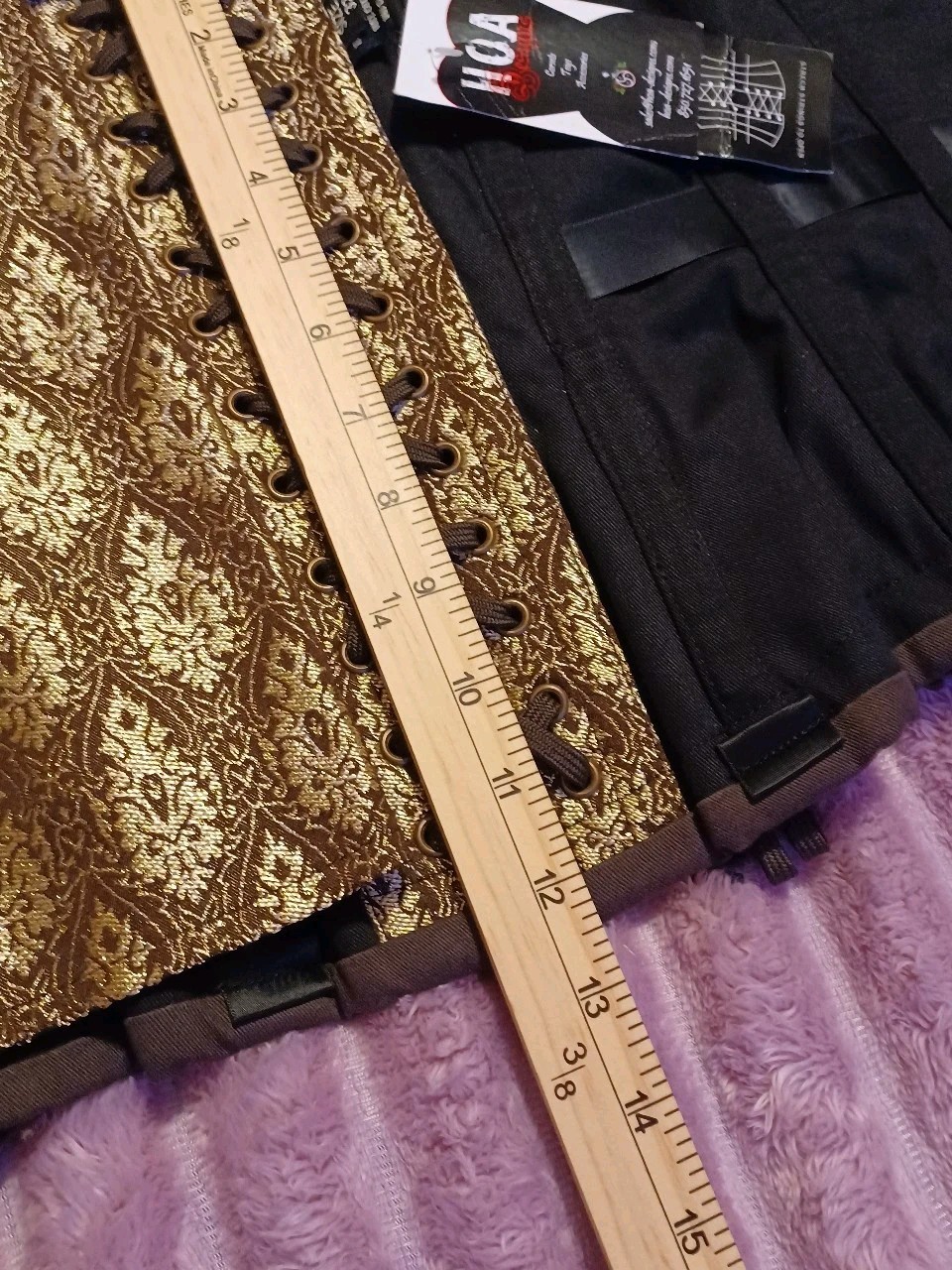 HOA Designs Waist Training Corset Steampunk Coffee Gold And Brown Barcade 32…