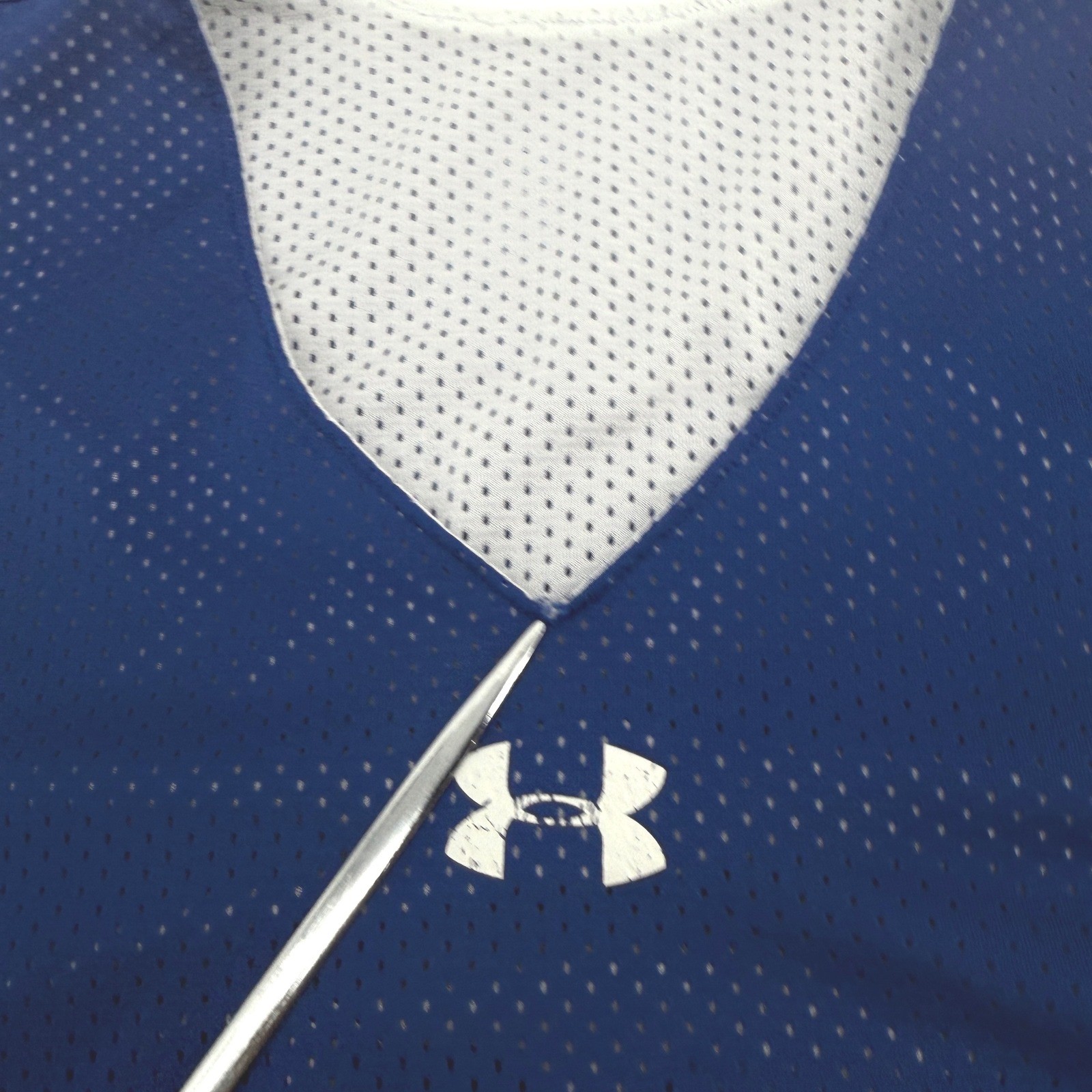 Under Armour IMG Academy Jersey Mens 40″ Chest Blue Reversible Mesh Tank Top