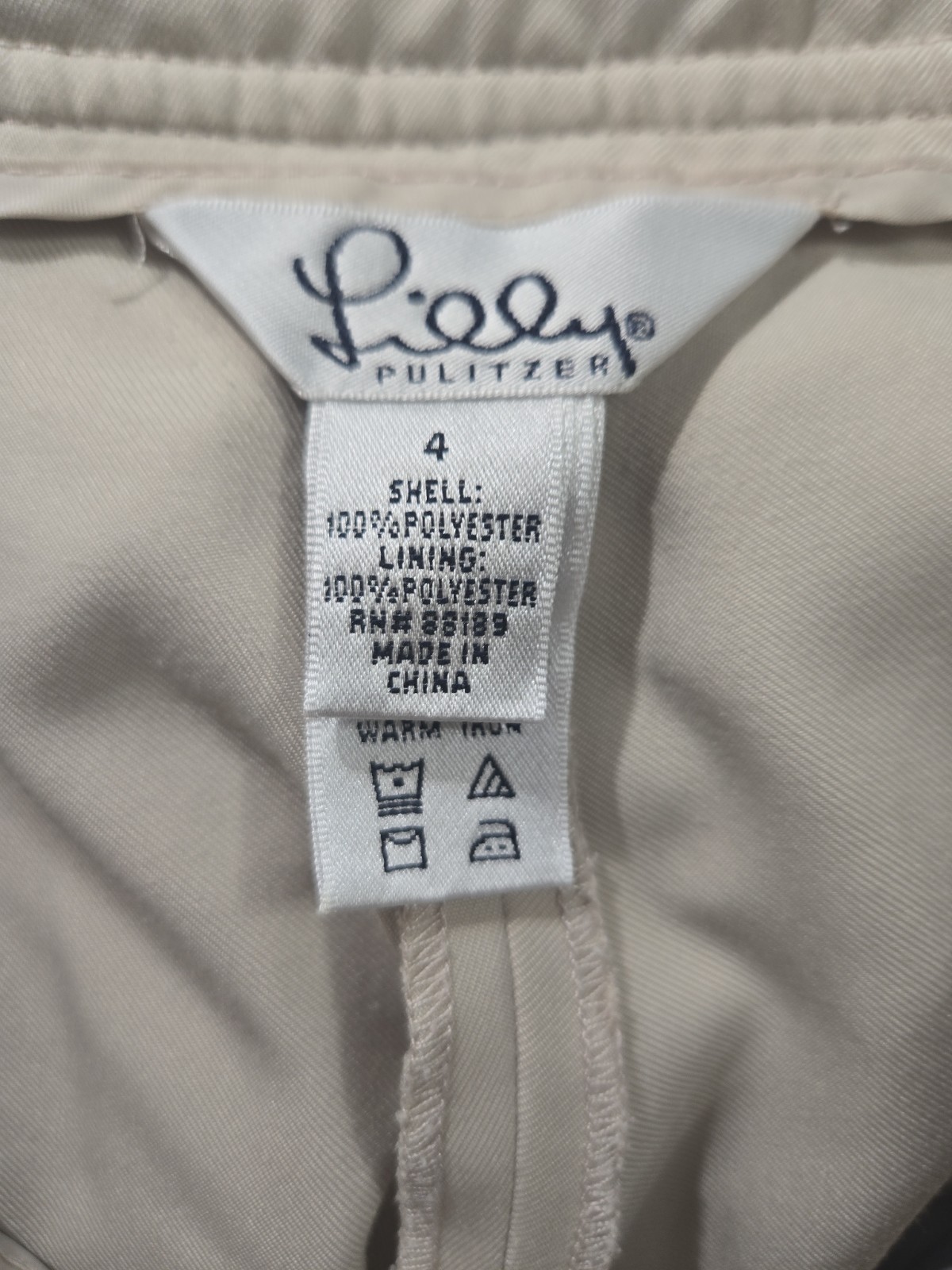 Vintage Lilly Pulitzer White Label Khaki Skort Women’s Size 4 Quick Dry Golf