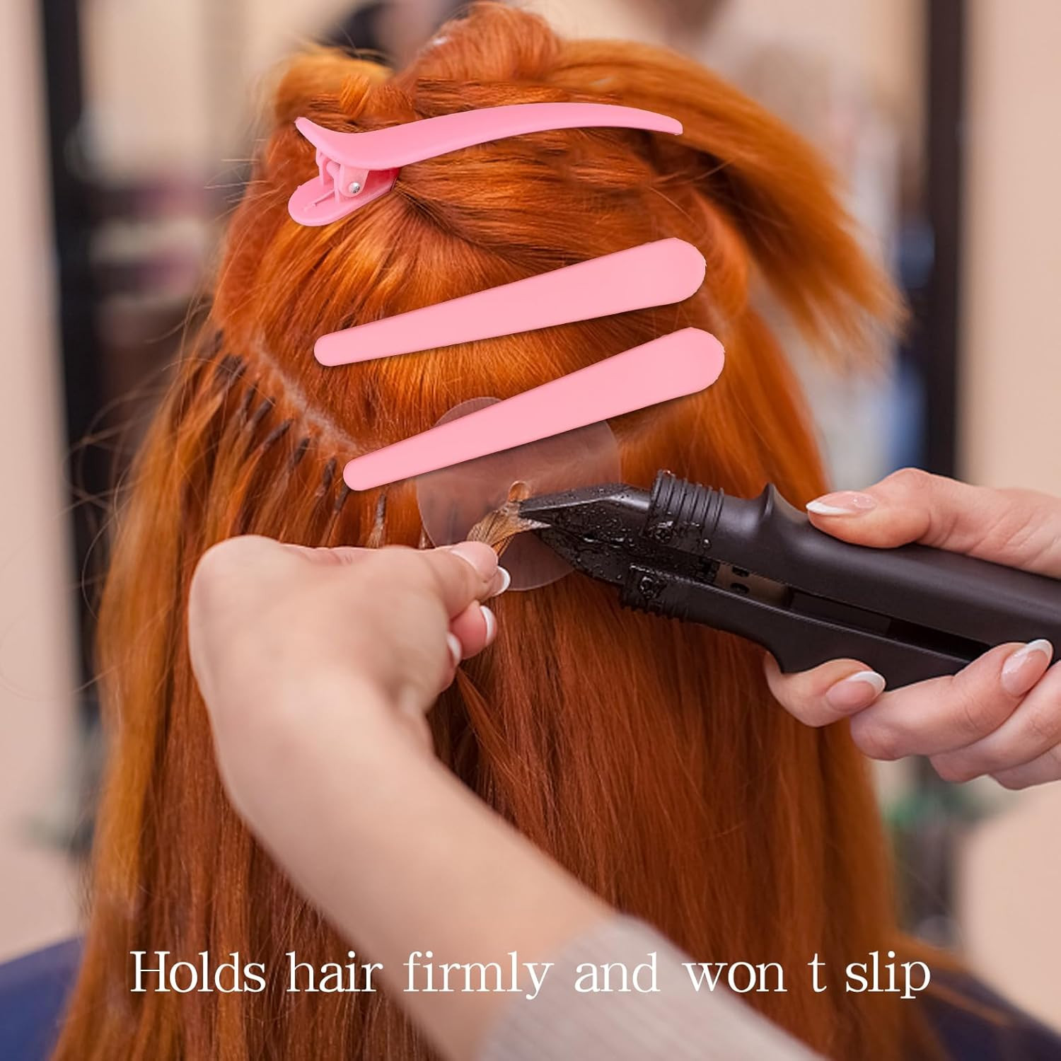 12 Pcs Pink Hair Clips for Styling Sectioning, 4.7 Inch Large Alligator Hair Cl