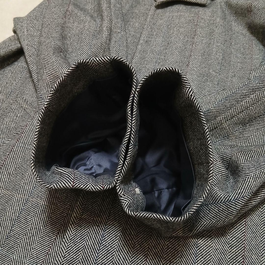 Burberrys Herringbone Wool Cashmere Sten Collar Coat