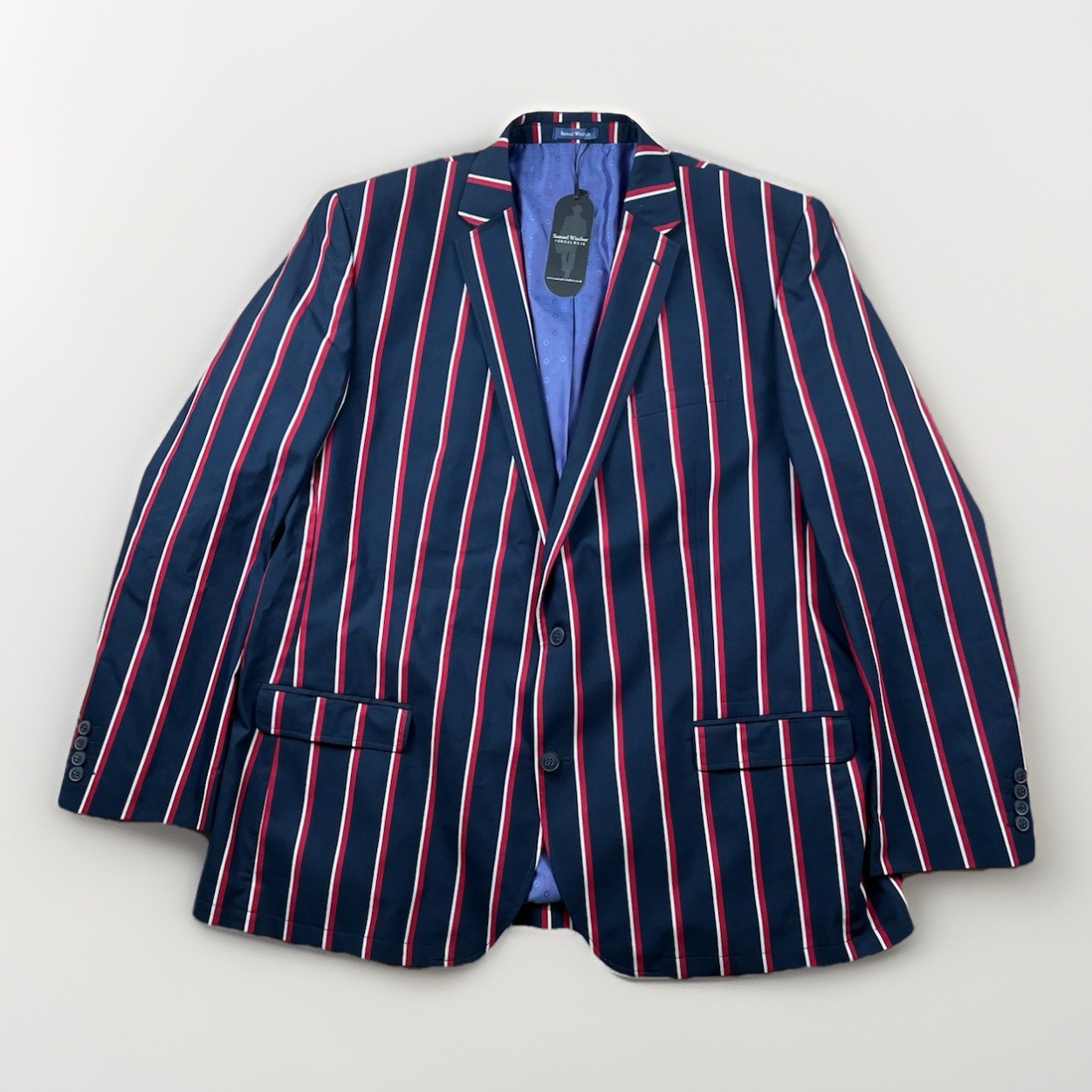 Samuel Windsor Jacket Blazer Men’s Sz 50L Stripe Boating Party Henley Regatta