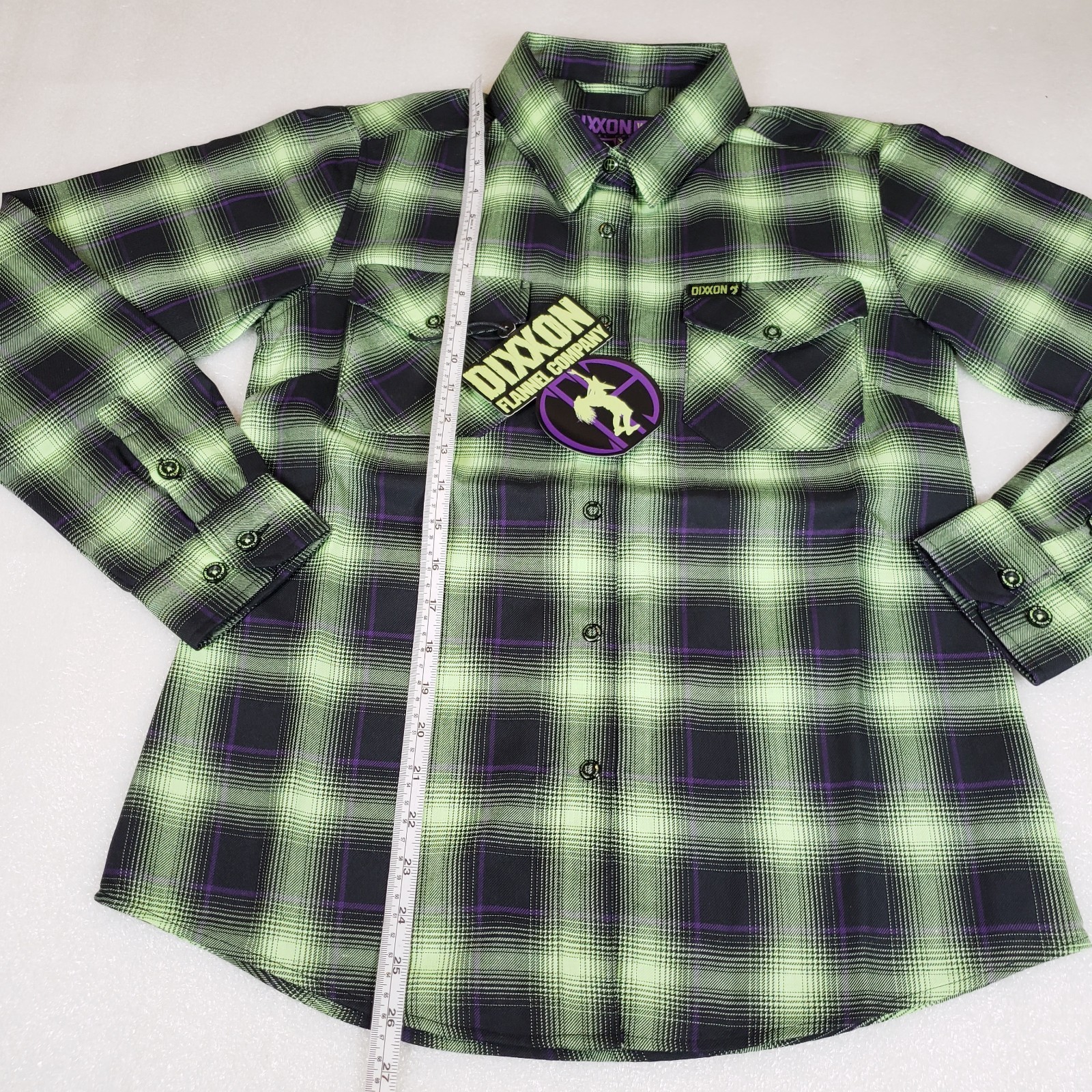NWT Women’s Medium Dixxon Dimebag Darrell Women’s Glow In The Dark Flannel Shirt