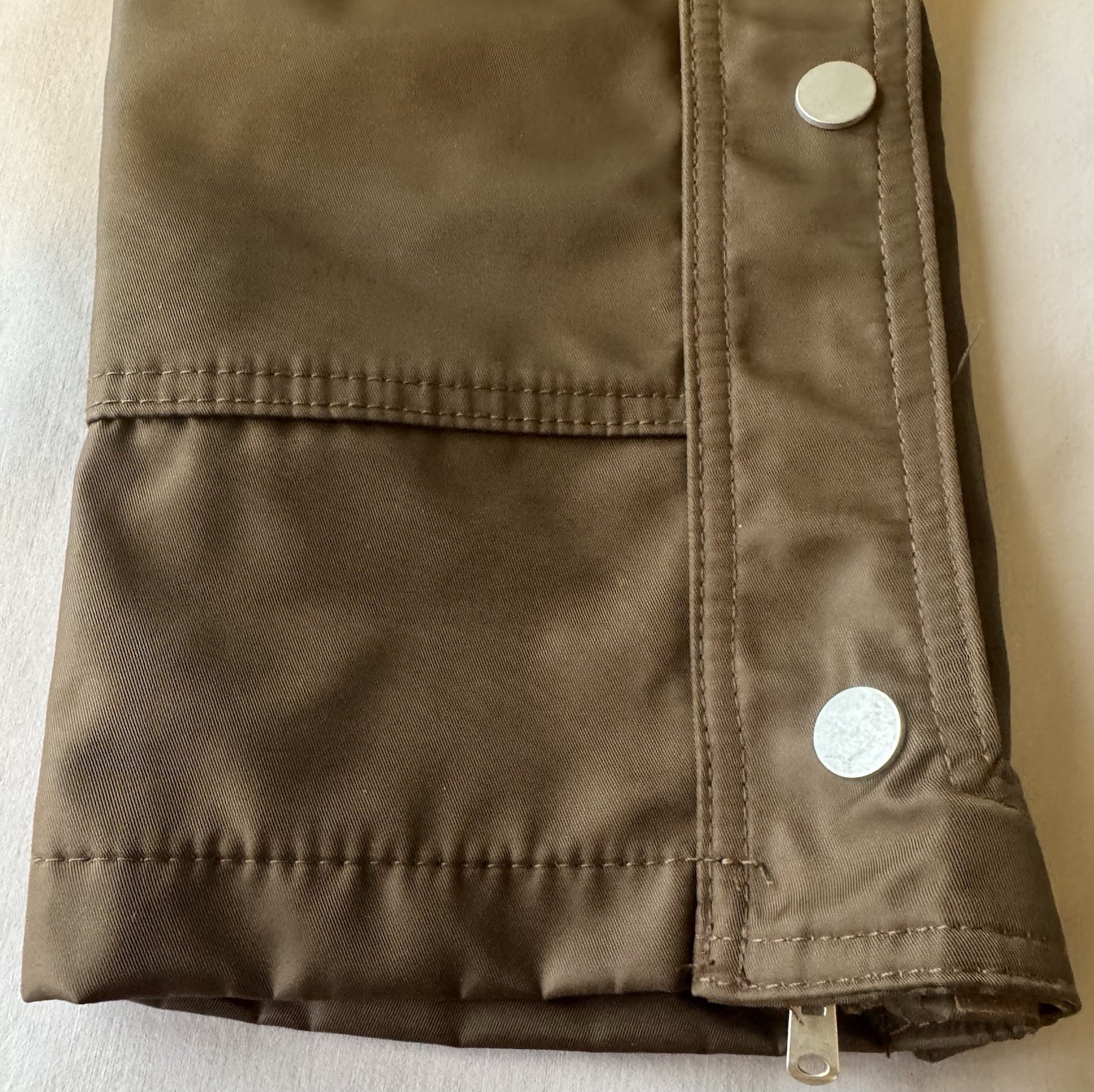 MNML Brown Snap Button Cargo Pants Draw String Waist 30/31 Small