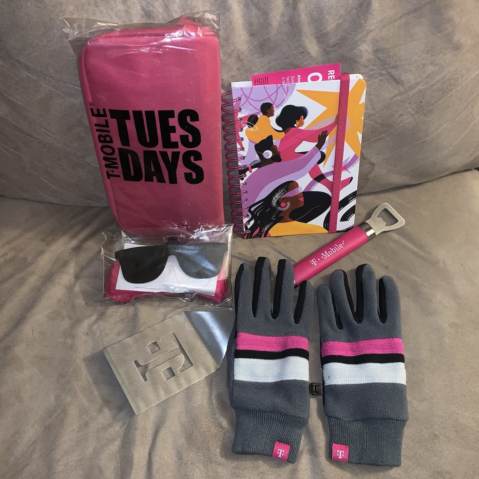T-Mobile Tuesdays: Sunglasses/Eclipse Lenses, Glove, Notebook, Bag, BBQ Spatula