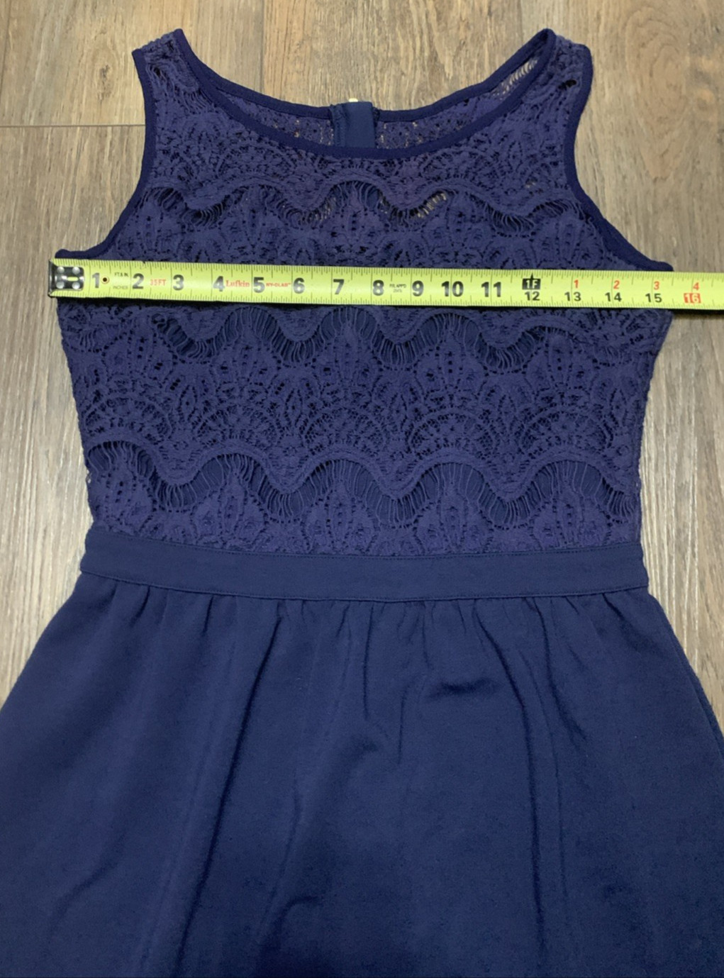 Lilly Pulitzer Dress Womens S Rhea Crochet Fit and Flare Sleeveless Navy