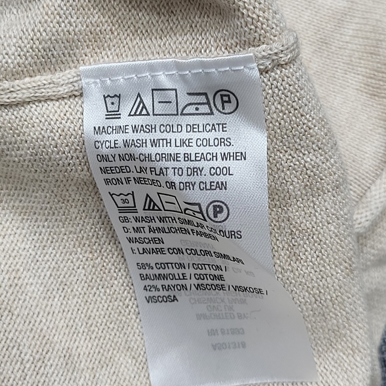 Encore by Idina Menzel Womens Beige Wrapped Cardigan Size Small
