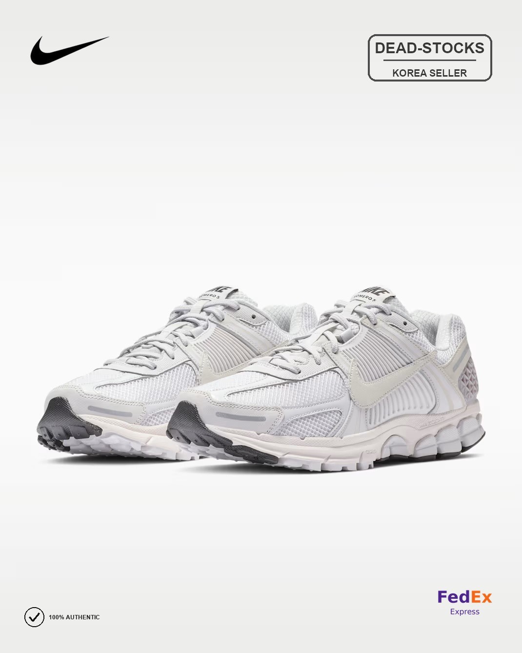 Nike Men’s Zoom Vomero 5 Vast Grey Black Sail Vast Grey BV1358-001 FEDEX