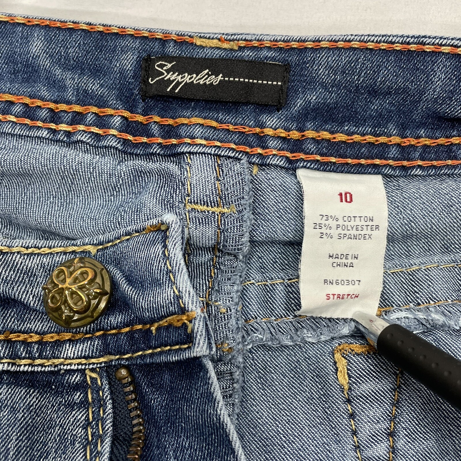 Supplies Jeans Bootcut Ripped Mid Rise Cotton Blend Denim Women’s Sz. 10