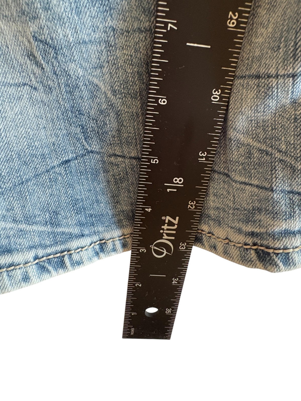 Buckle Salvage Mayhem Straight Jeans Mens 34 Blue Denim Destroyed Distressed