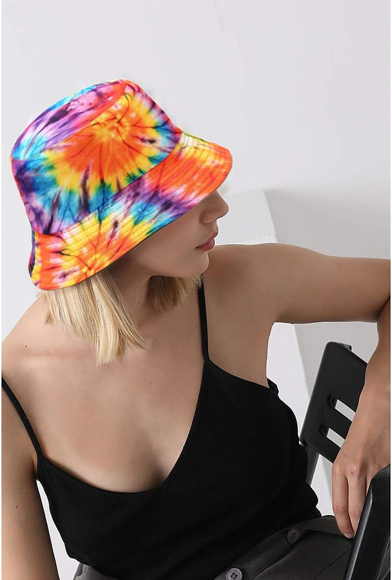 Unisex Bucket Hat Beach Sun Hat Aesthetic Fishing Hat for Men Women Teens, Rever