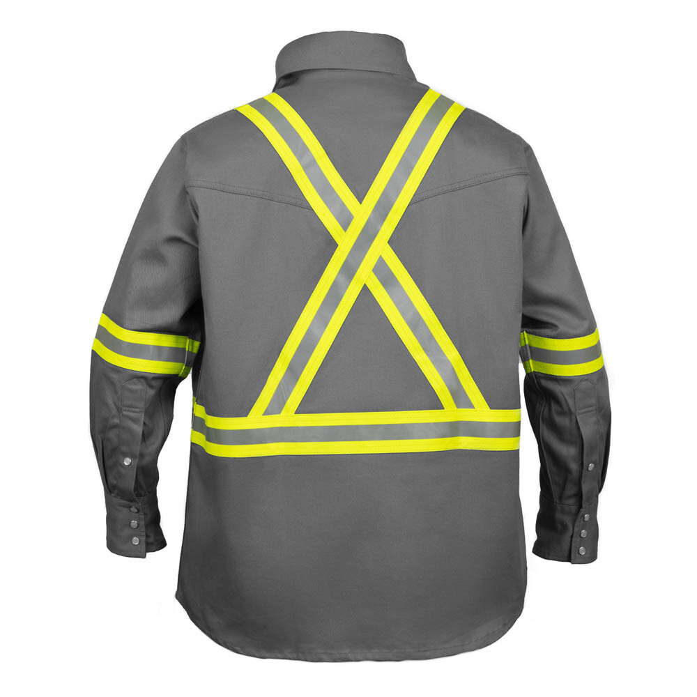 Flame Resistant FR High Visibility Hi Vis 100%C Light Weight Shirt