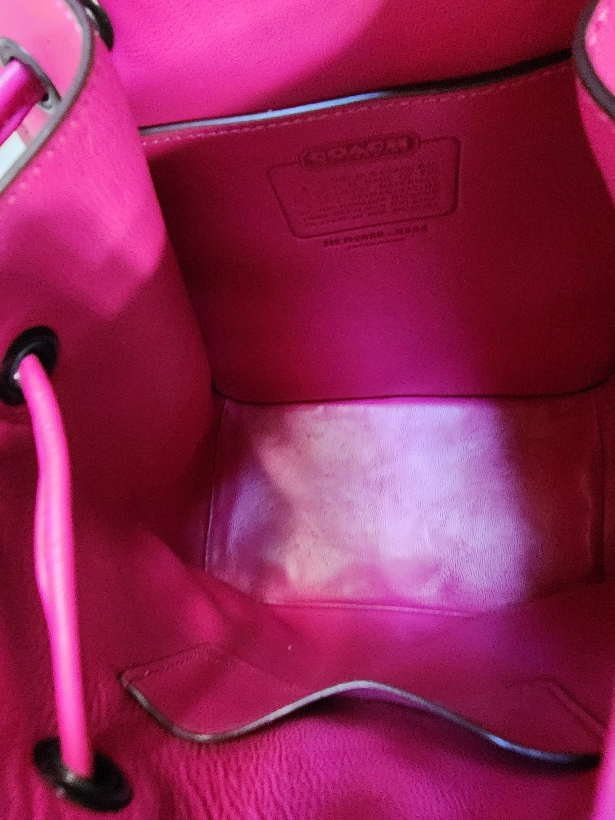 Coach Originals Mini Turn Lock Backpack Cerise (Fuchsia Pink) Leather Style 3334