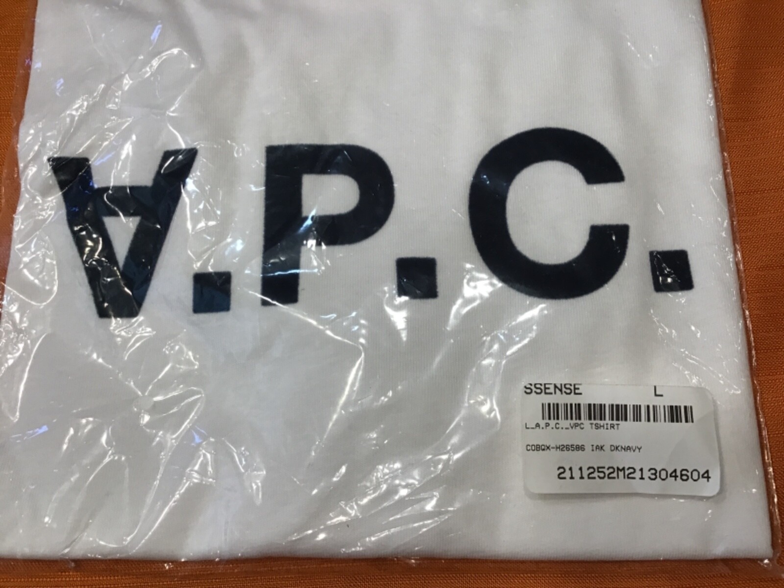 ssense L.AP.C. VPC tshirt Dark navy new