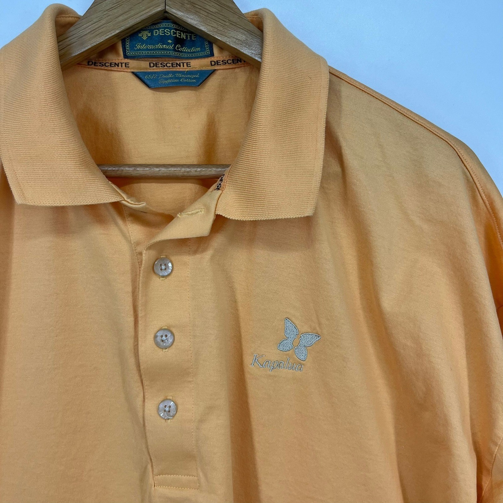 Descente International Collection Mens XXL Orange Kapalua Egyptian Cotton Polo