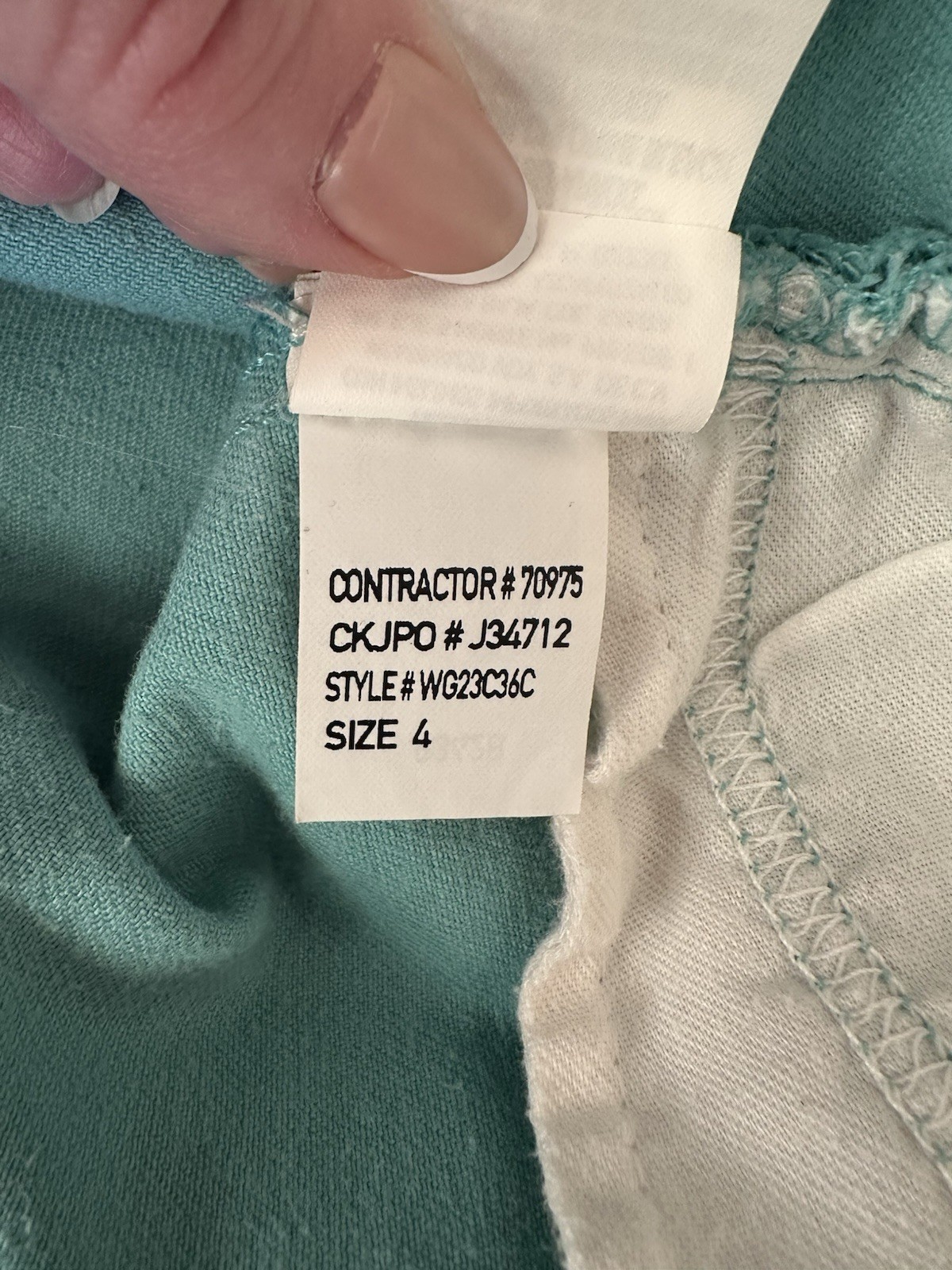 EUC CALVIN KLEIN JEANS Talla Shorts Women’s Size 4 Aqua Green 98% Cotton 5 Pkt