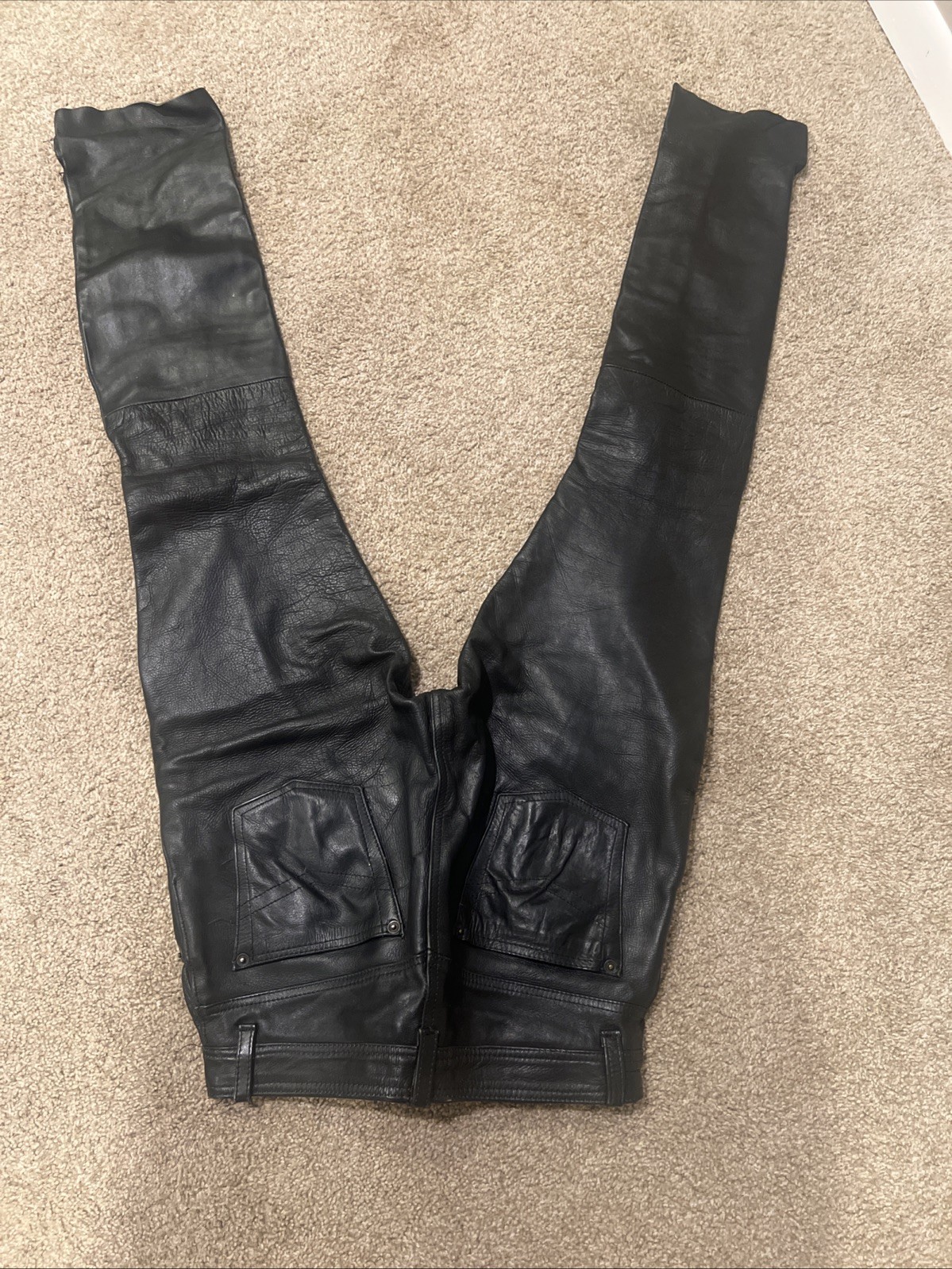 Vintage Leather King Motorcycle Pants Size 32 See Pictures and Description