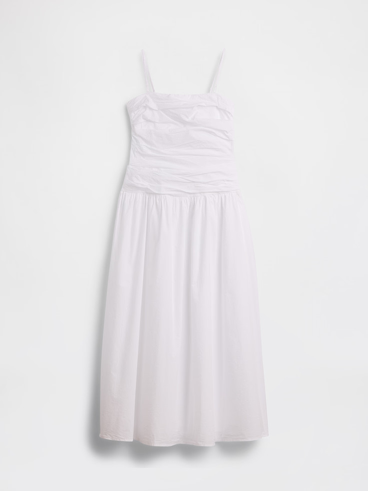 GAP – Sale – Poplin Drop-Waist Maxi Dress – NEW