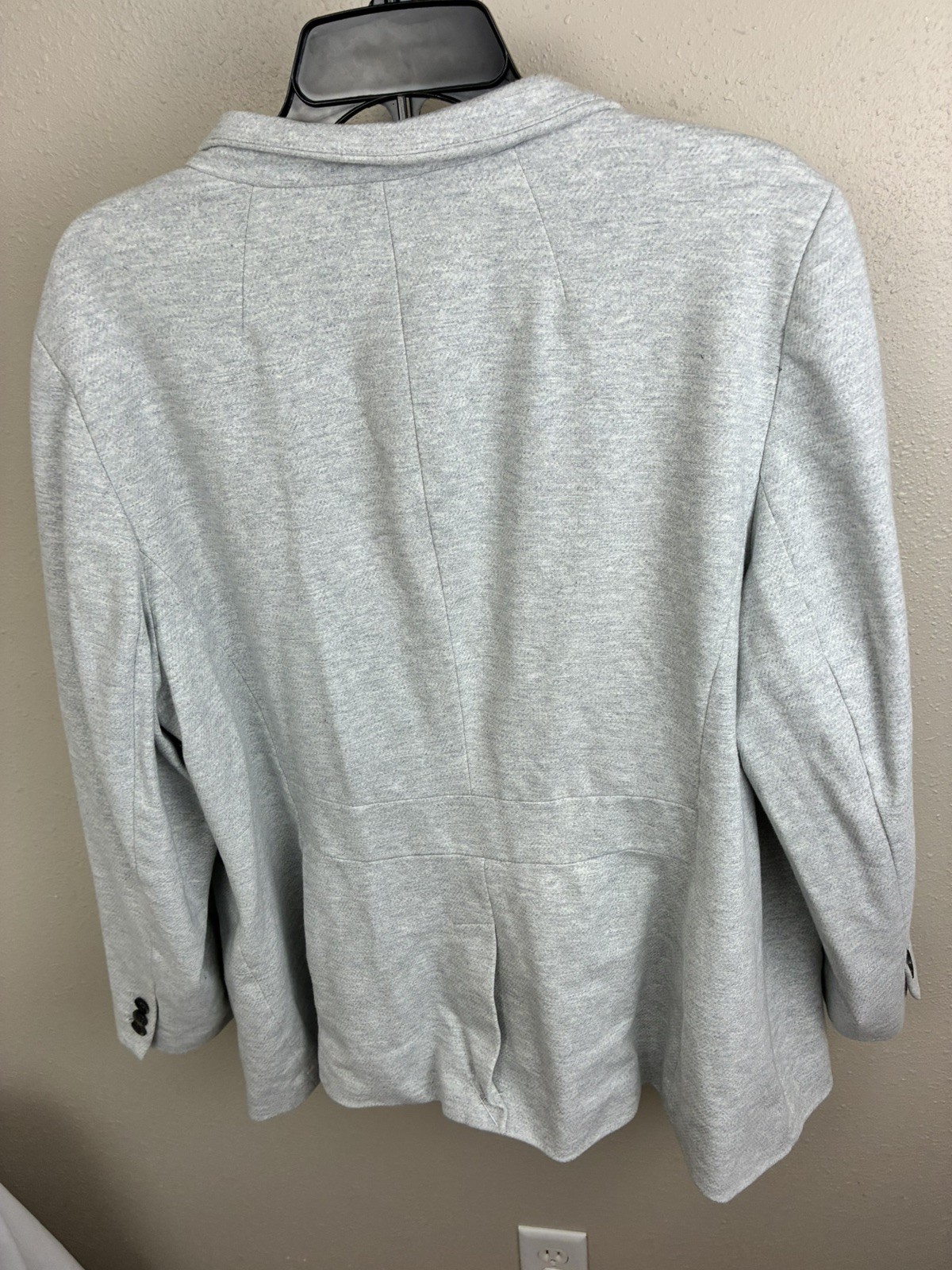 Talbots Plus Ponte Knit Blazer NWT Women’s Sz 20W Gray Minimalist Modal Office