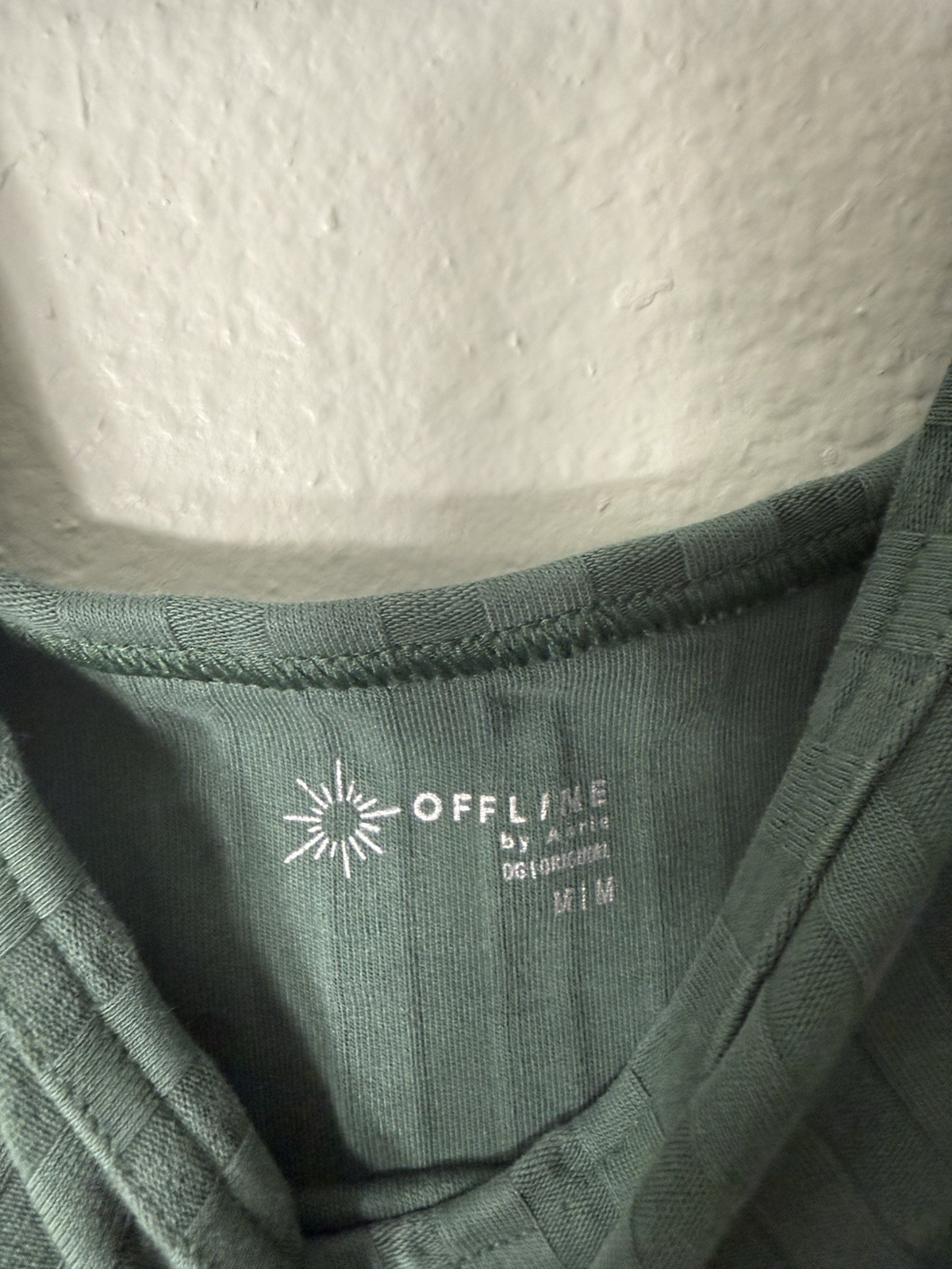 OFFLINE by Aerie Cropped Ribbed Women’s Tank – Green Women’s Large