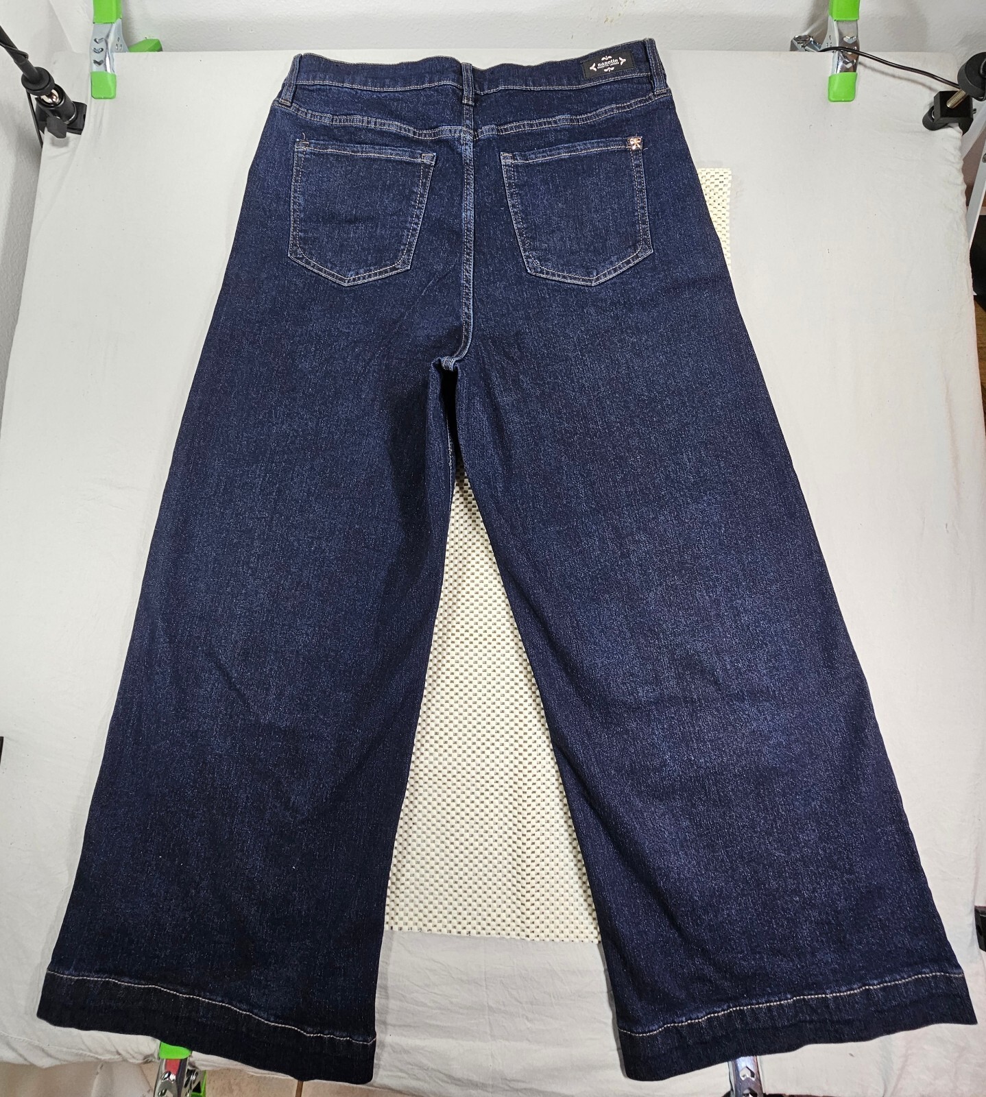 Nanette Lepore Jolie Super High Rise Wide Leg Jeans. Size 12. Americana