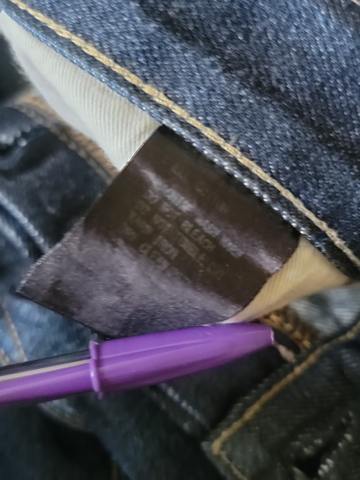 Sz L 36×31 FTC For The City Japan Made Raw Denim Jeans Indigo FADED PATINA GREAT