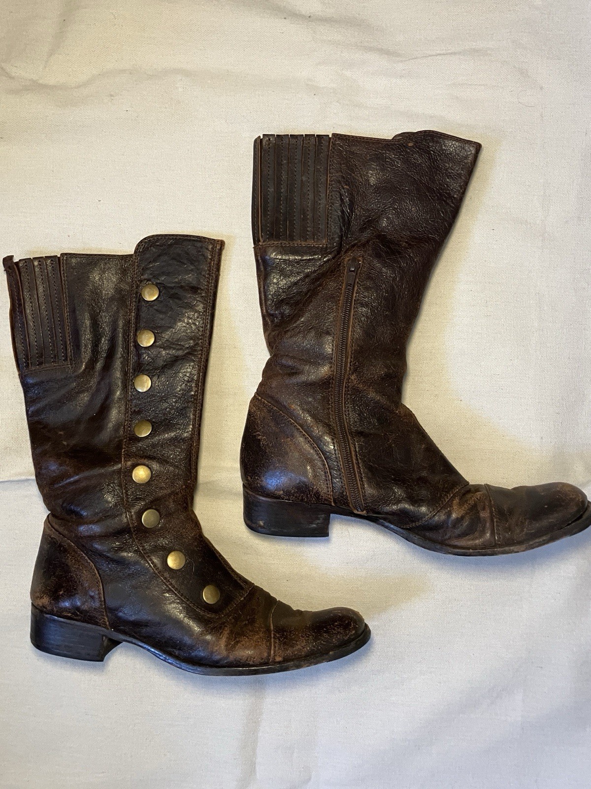 Jessica Bennett dark brown 90s worn leather victorian style boots US 9 womens