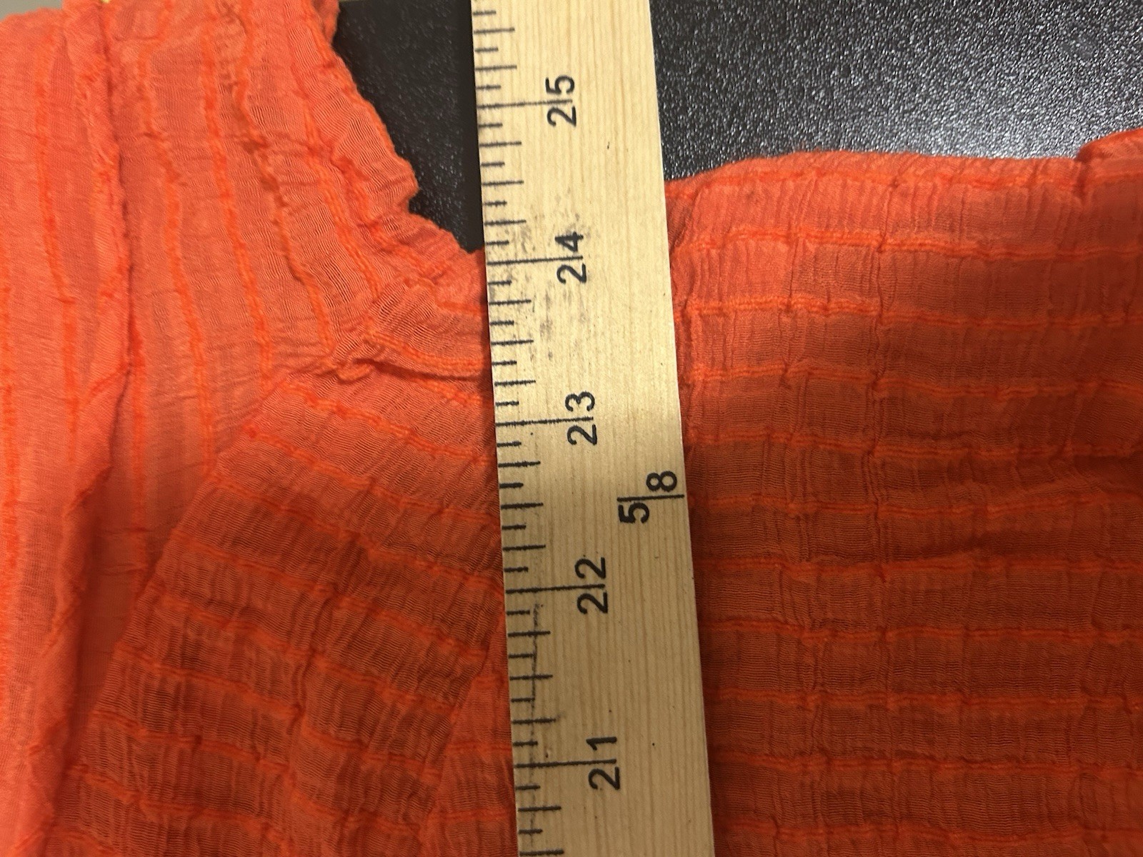 Torrid Textured Gauze Peasant Blouse Semi Sheer Size 2 (2X) Bright Orange