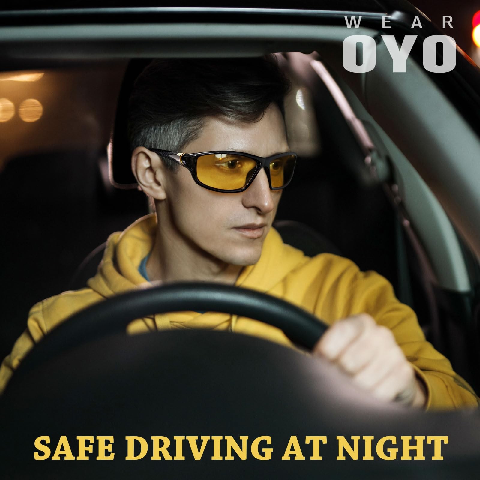 Night Vision Driving Glasses for Men Women,Sports Style Wrap Around Anti Glar…