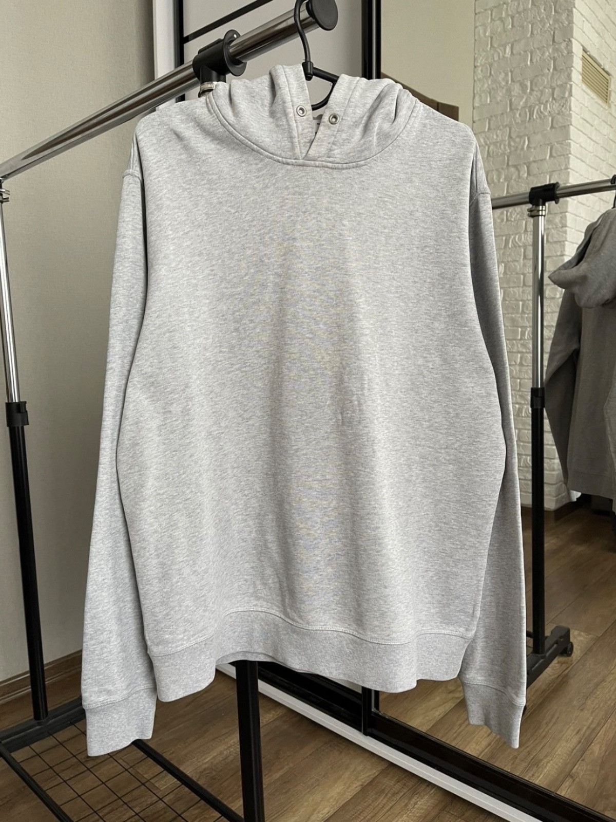 Asket Hoodie Pullover Gray Men Size Medium
