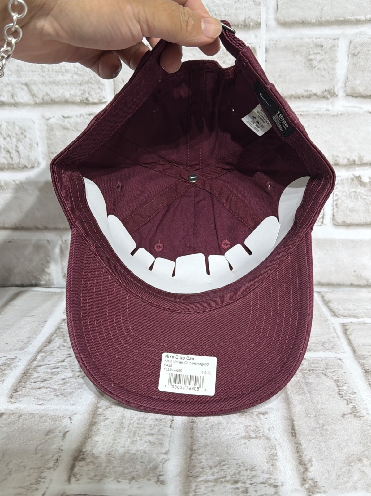 Nike Heritage 86 Team Dark Maroon Adjustable Blank Club Hat 102699-669