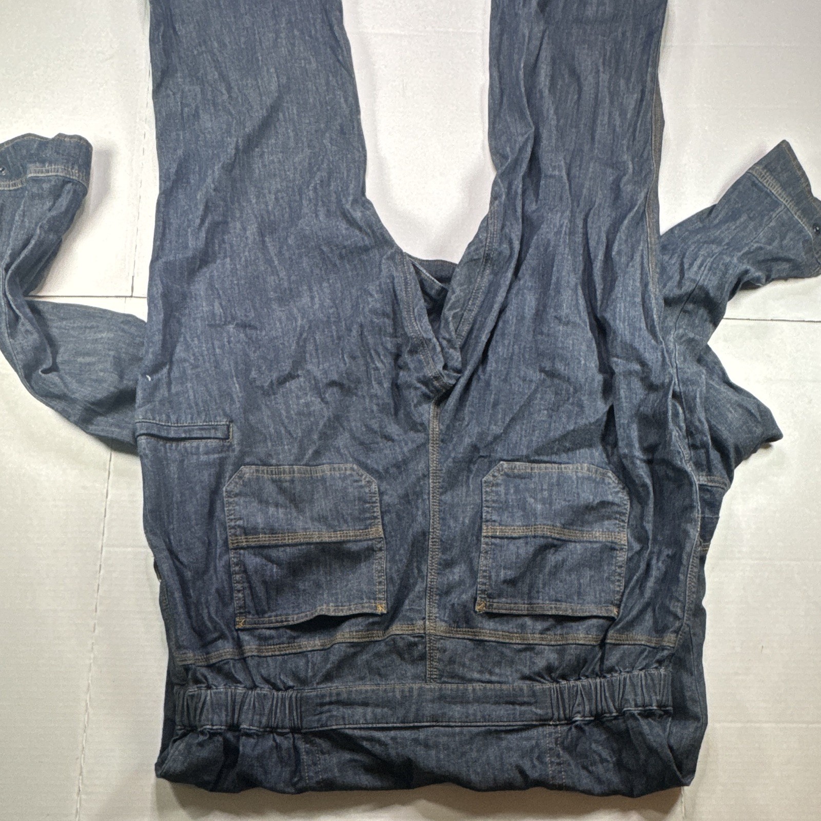 Duluth Trading Co. Blue Denim Coveralls Jumpsuit Long Sleeve L