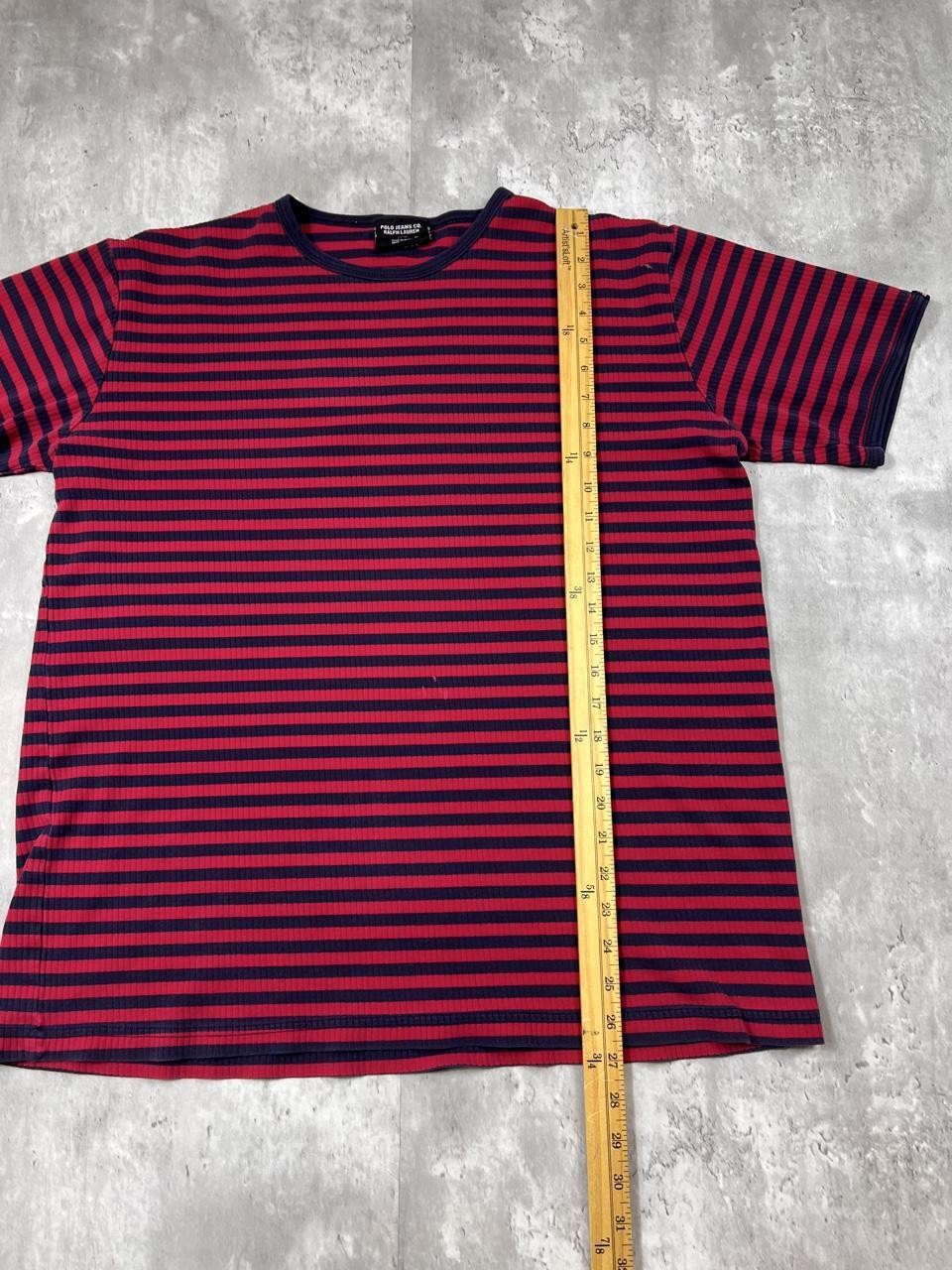 Vintage Striped T Shirt Polo Jeans Co Ralph Lauren Red