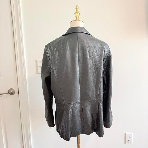Wilson’s Leather Black 100% Genuine Leather Blazer Size L